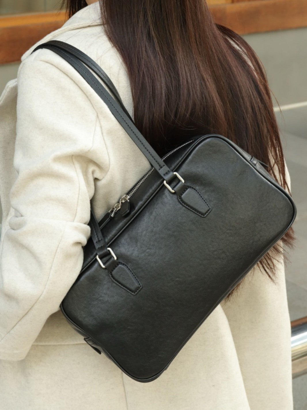 Head Layer Cowhide Women's Bag Cross-border New Armpit Bag Bowling Bag Tote Bag Niche High-end Leather Handbag