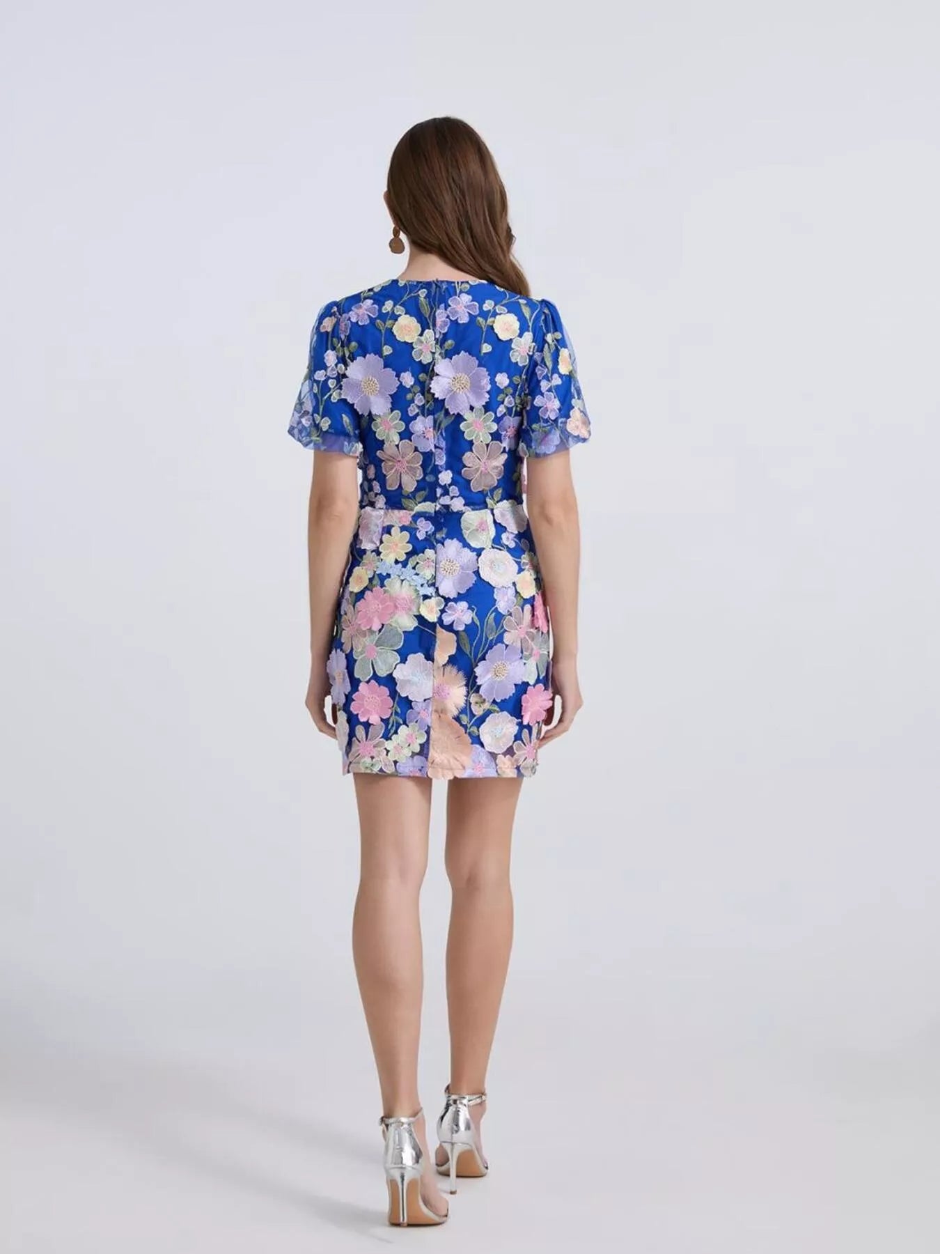 Floral Puff Sleeve Mini Dress