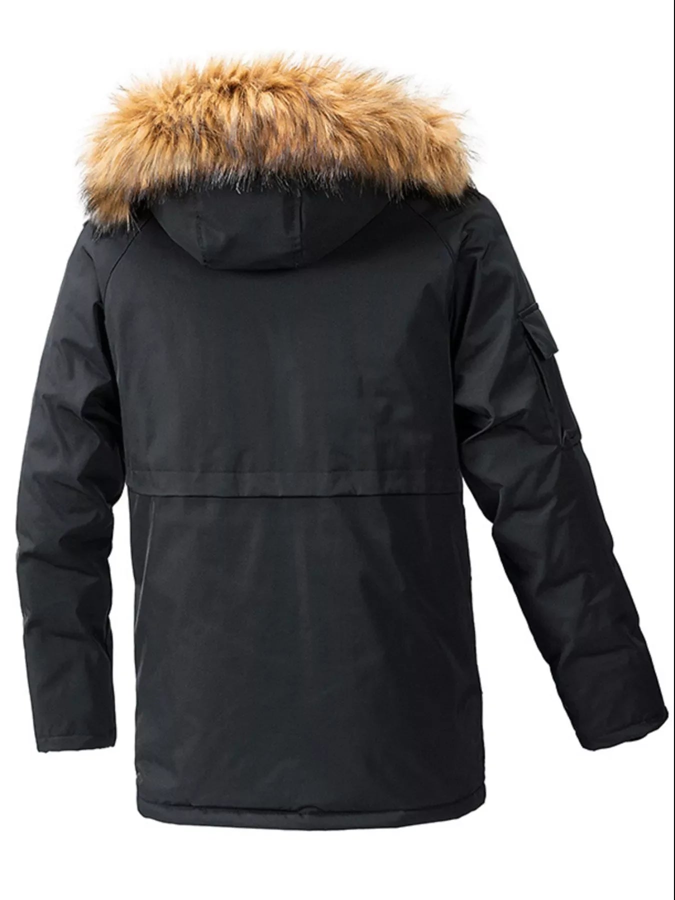 Men's Plus Size Fur Hooded Winter Parka Coat