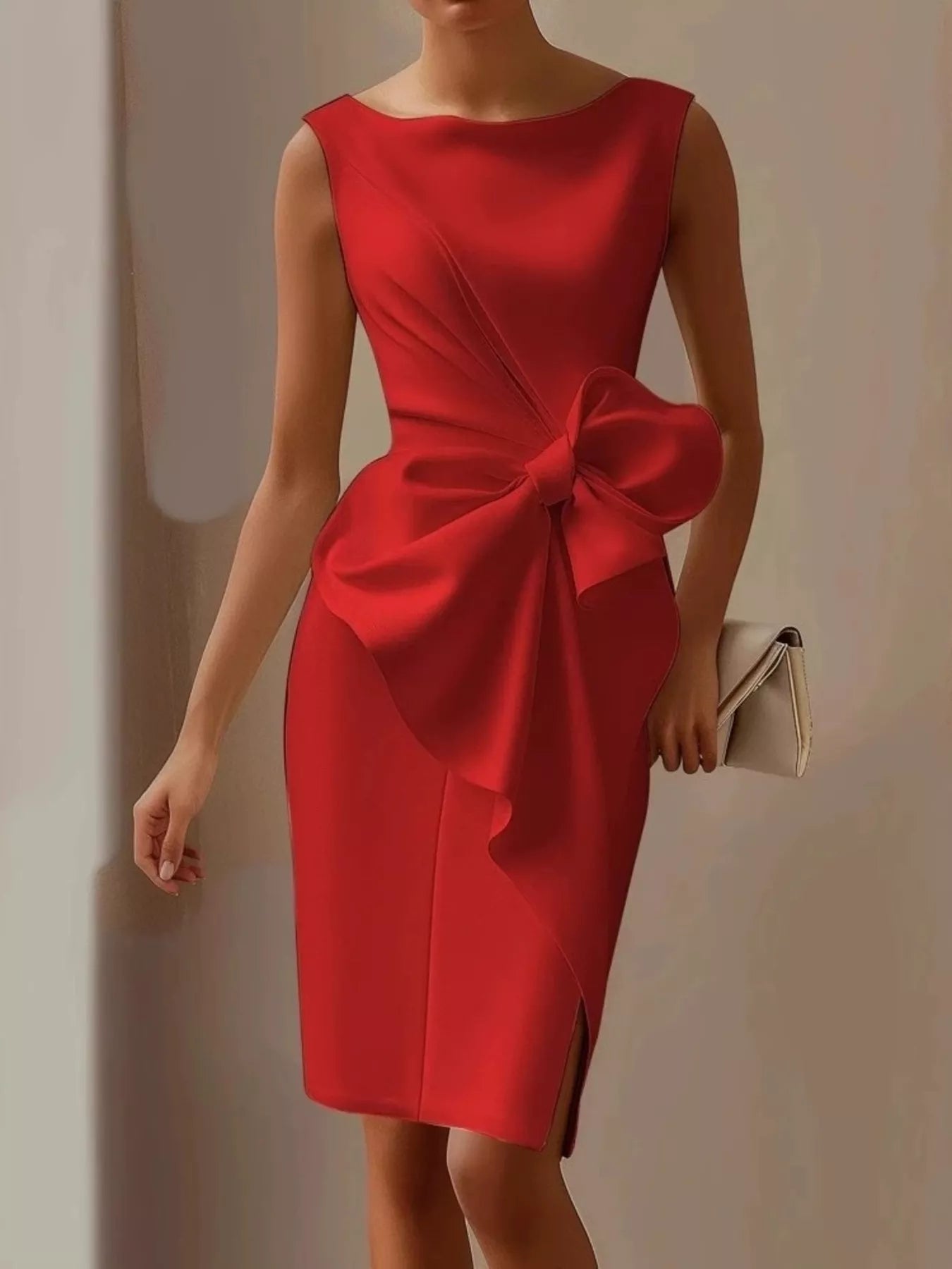 Bow Detail Sleeveless Dress