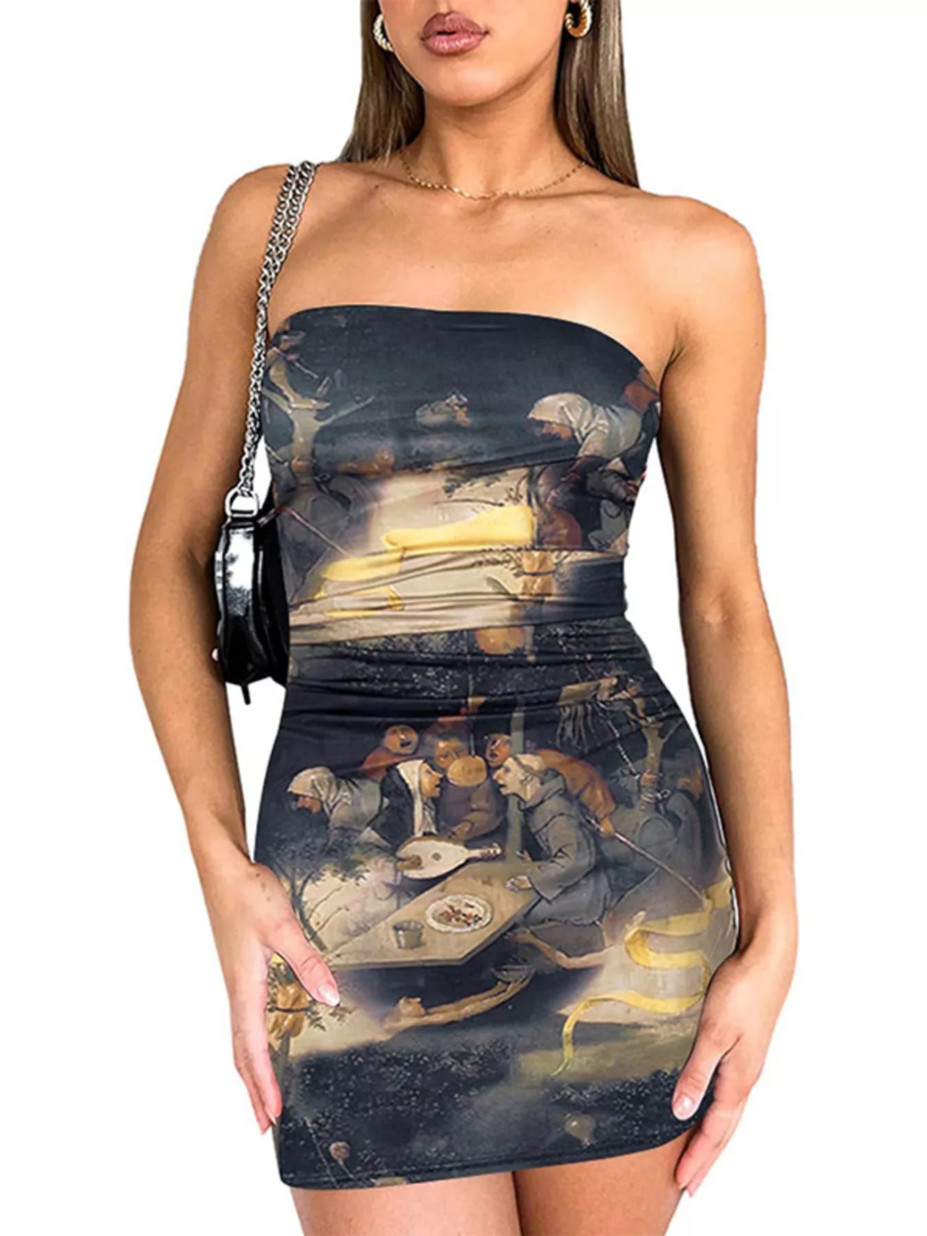 Tie-dye Bodycon Mini Dress