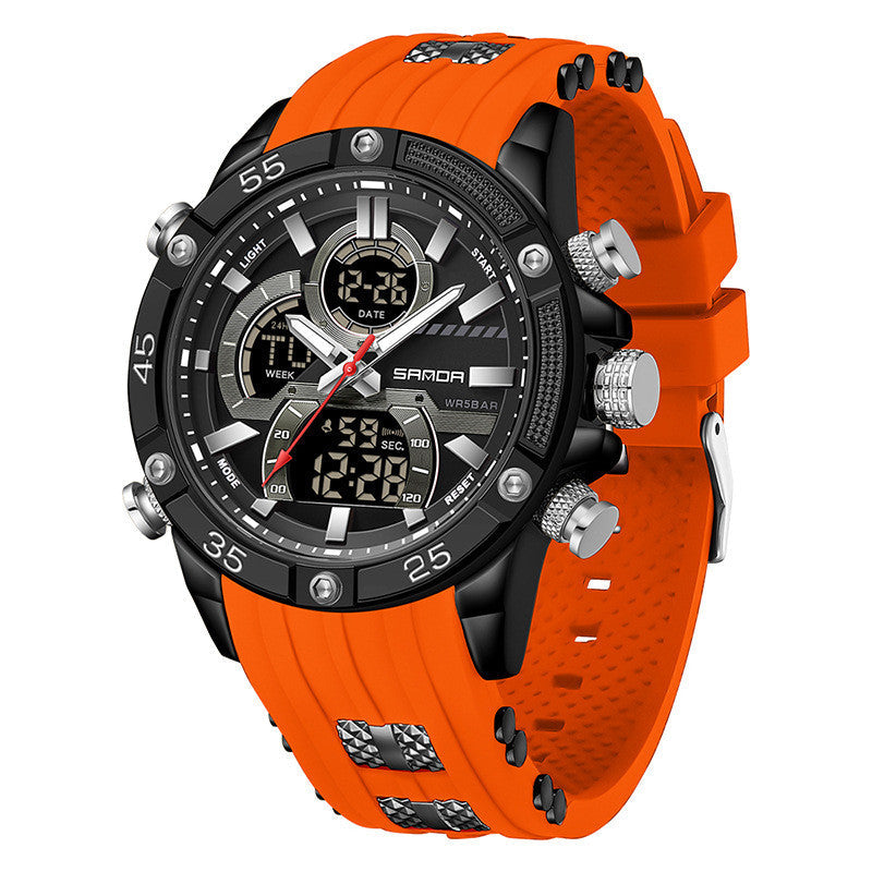 Multifunctional Mens Electronic Watch Waterproof, Luminous, With Alarm