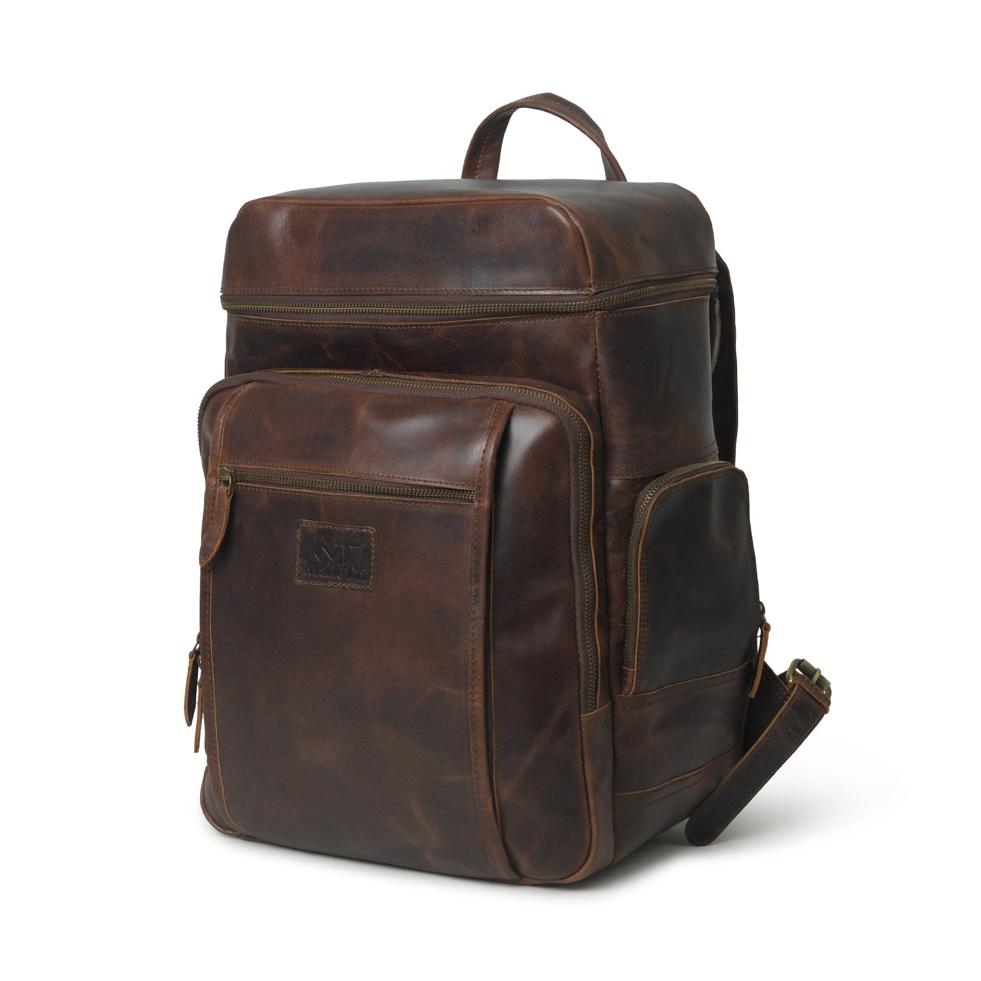 Alpha Brown Buffalo Leather Travel Backpack - Overture Gifts