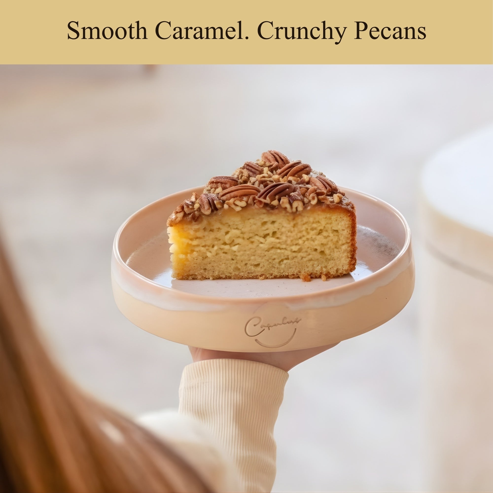 Andy Anand Caramel Pecan Cake, 9-Inch, 2.8 lb – Hand-Baked, Toasted Pecans, Caramel Drizzle, No Preservatives, Birthday & Holiday Gift - Overture Gifts