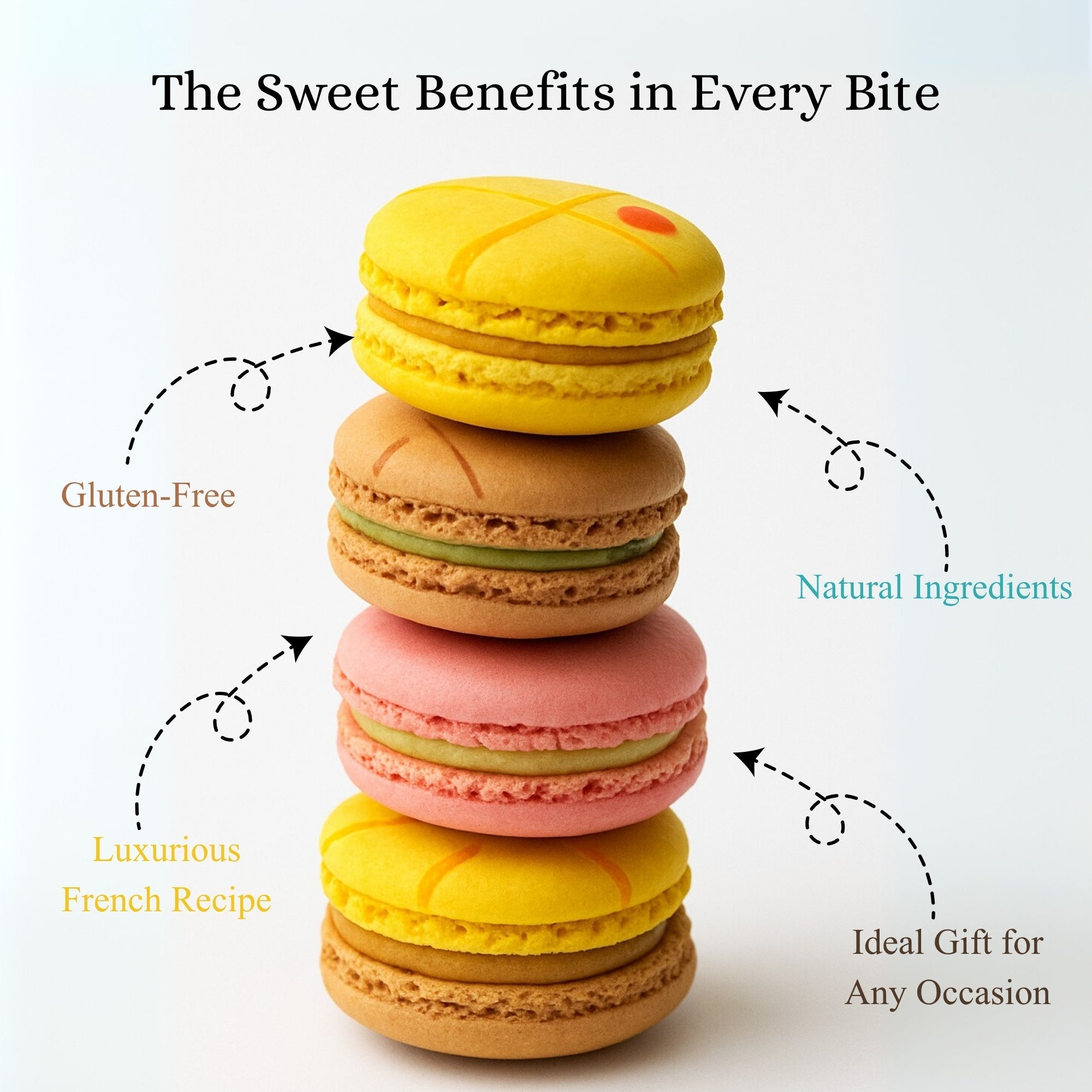 Andy Anand French Macarons, 24-Piece Gift Box – Made Fresh Daily, Assorted Gourmet Flavors, Gluten-Free – Birthday & Holiday Celebration - Overture Gifts