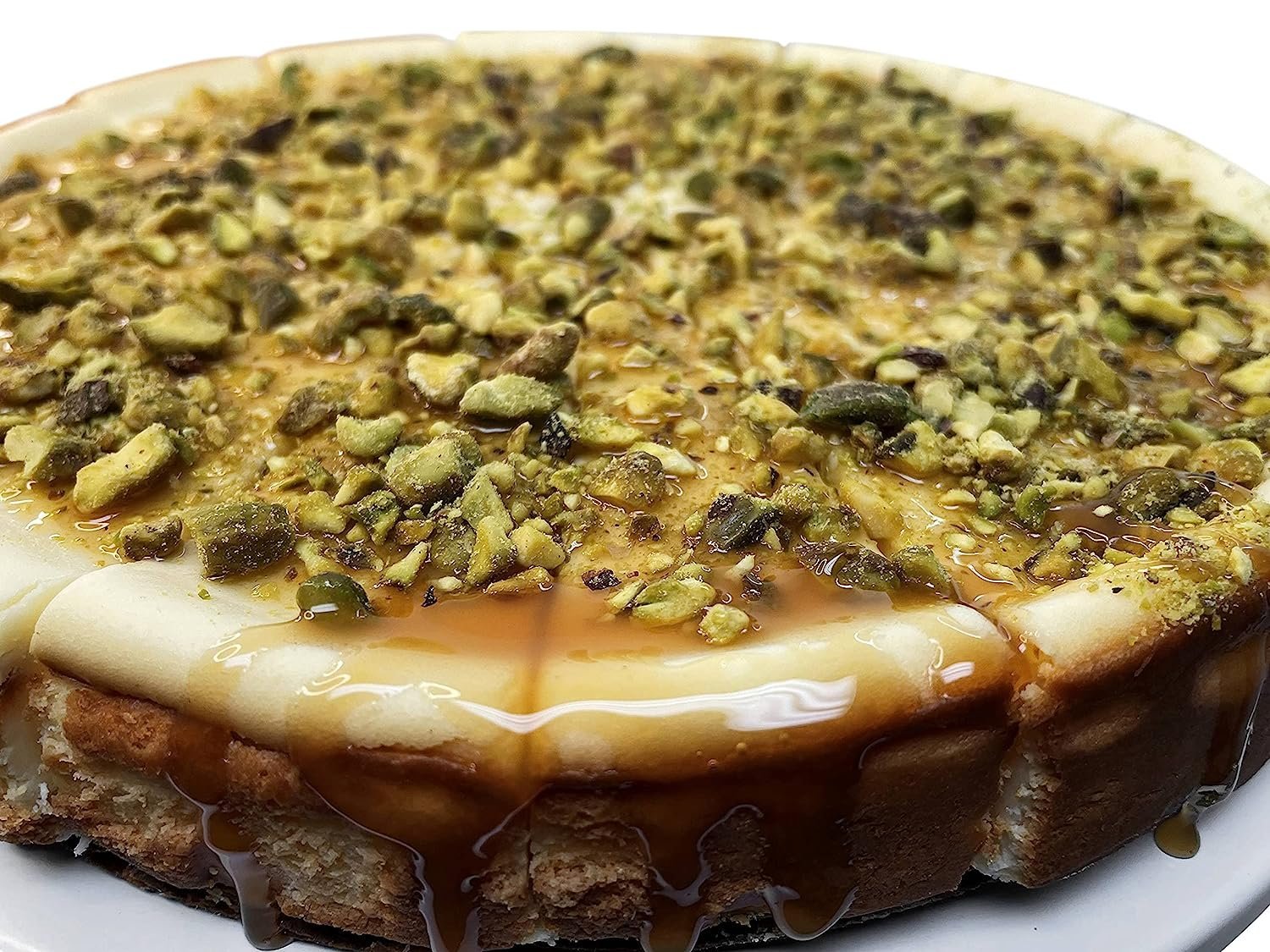 Andy Anand Gluten-Free Caramel Pistachio Cheesecake, 9-Inch, 2 lb – Freshly Baked, Real California Cream Cheese, No Preservatives Gift Box