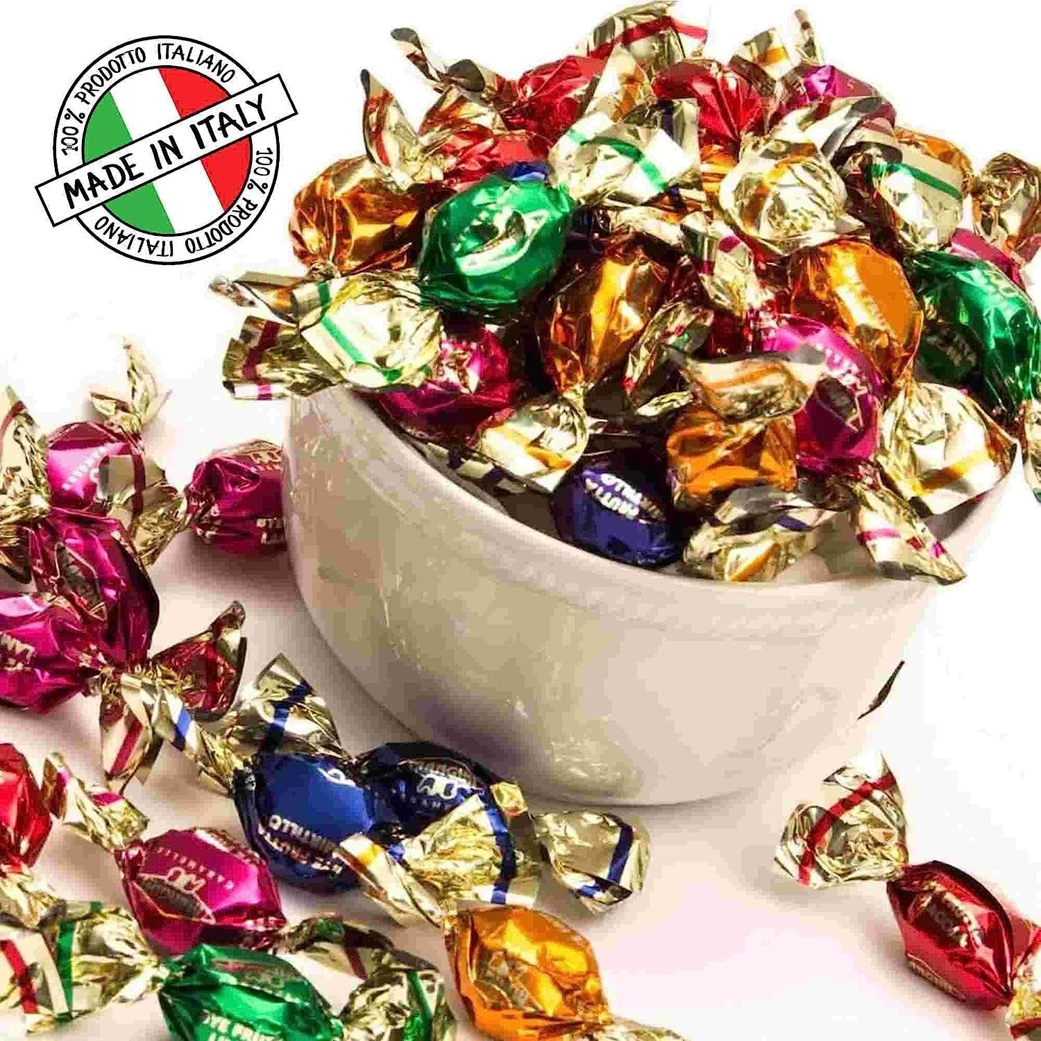 Andy Anand Sugar-Free & Gluten-Free Fruit Flavored Hard Candy, 85 pc, 7 oz – Made in Italy, Stevia Sweetened, Keto & Diabetic-Friendly Gift