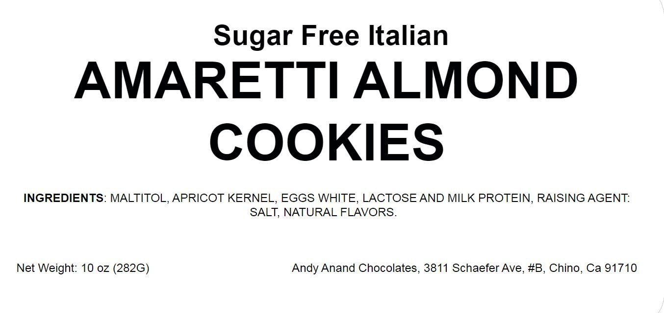 Andy Anand Sugar-Free Italian Amaretti Cookies, 20 pc, 4 Flavors – Gluten-Free, Diabetic-Friendly, Authentic Recipe, Birthday & Holiday Gift