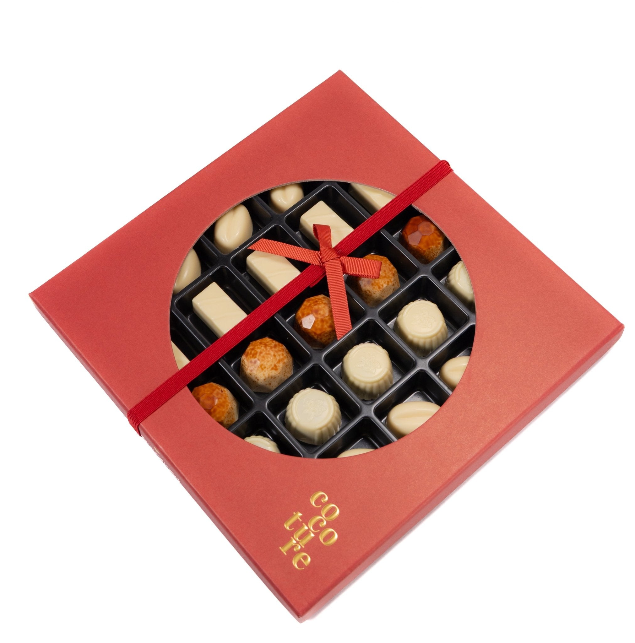 Andy Anand Sugar-Free Belgian White Chocolate Truffles & Pralines, 25 pc, 10.5 oz – Stevia Sweetened, Keto & Diabetic-Friendly Gift Box - Overture Gifts