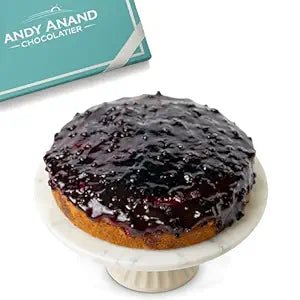 Andy Anand Sugar-Free Blueberry Cake, 9-Inch, 2.8 lb – Handcrafted, Moist & Delicious, Diabetic-Friendly, No Preservatives, Birthday Gift - Overture Gifts