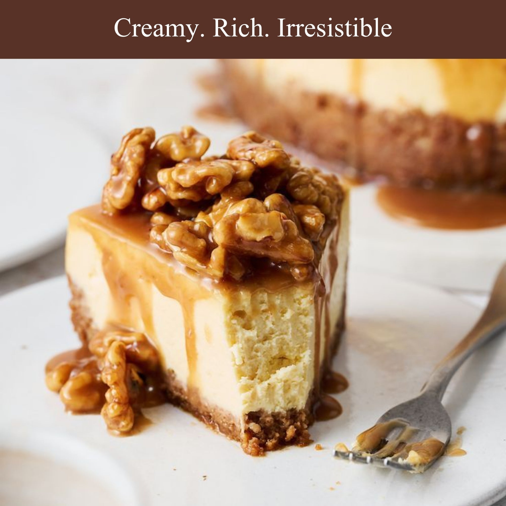 Andy Anand Sugar-Free Caramel Apple Cheesecake, 9-Inch, 2.8 lb – Cinnamon Apple, Keto & Diabetic-Friendly, California Cream Cheese Gift - Overture Gifts