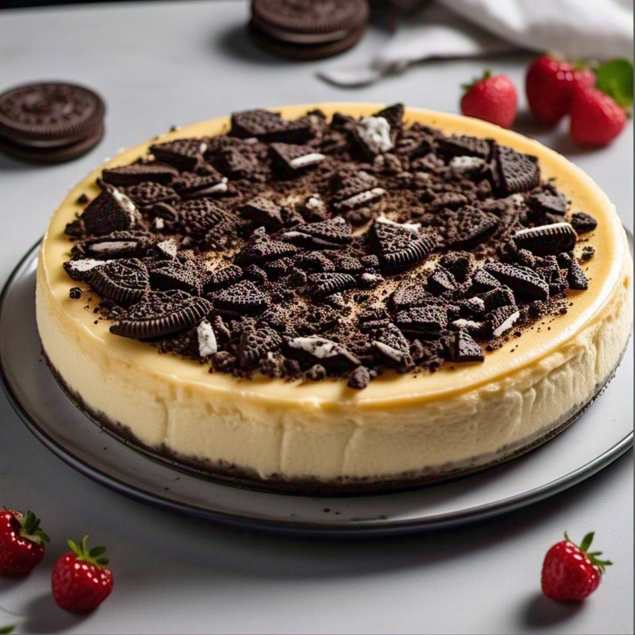 Andy Anand Sugar-Free Dark Chocolate Chip Cheesecake, 9-Inch, 2 lb – Diabetic-Friendly, California Cream Cheese, No Preservatives Gift Box