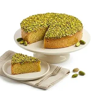 Andy Anand Sugar-Free Pistachio Caramel Cake, 9-Inch, 2.6 lb – Handcrafted, No Artificial Sweeteners, Rich & Moist Birthday Gift Box - Overture Gifts