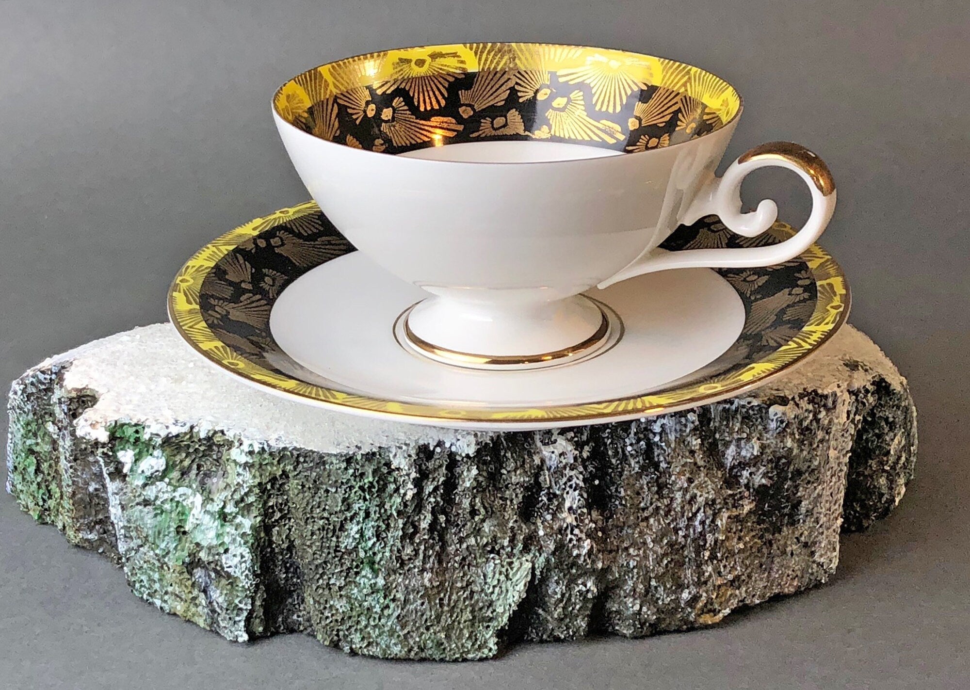 Antique Bavarian Porcelain Tea Cup and Saucer by Eberthal - Overture Gifts