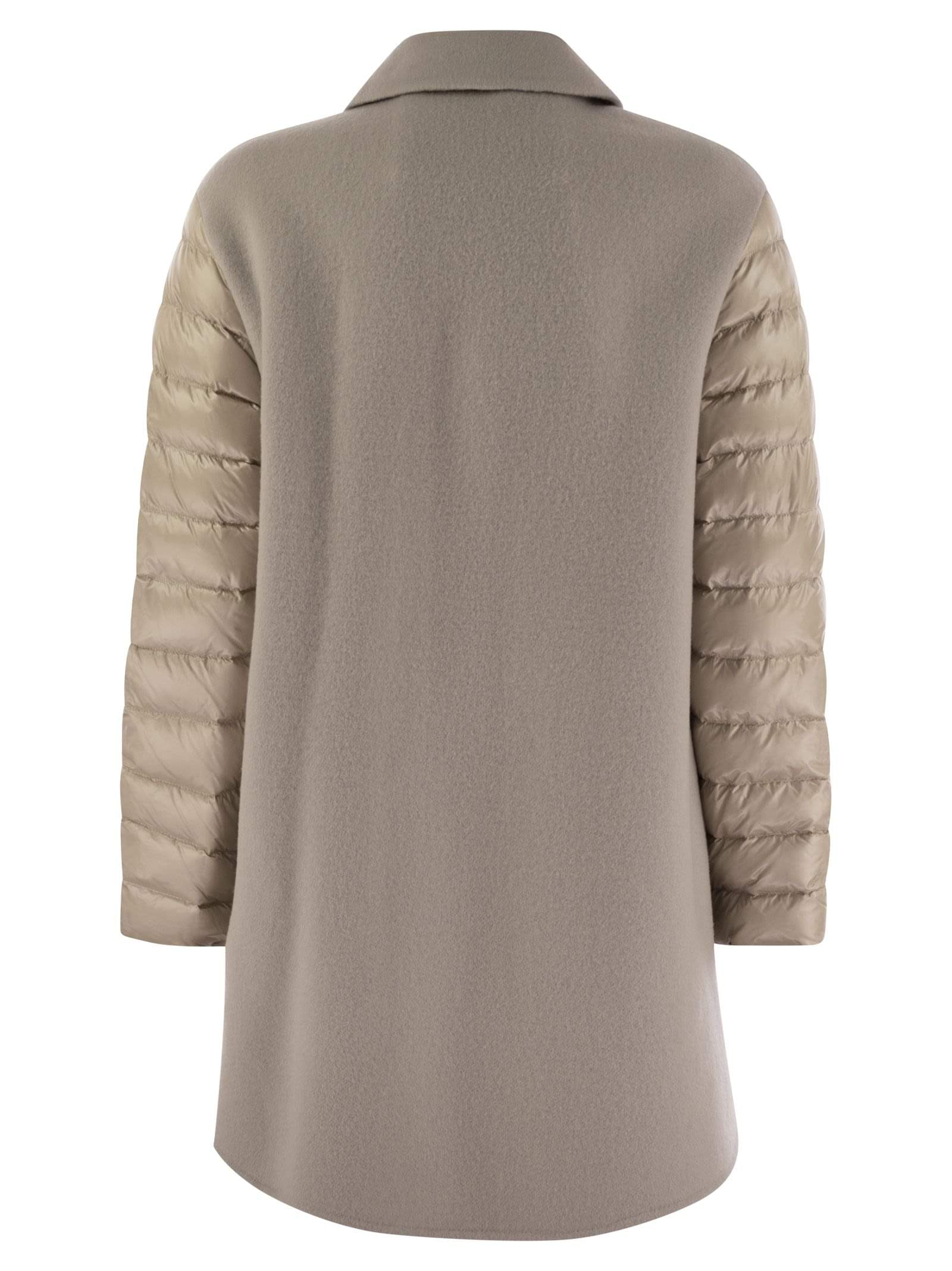 Herno Women Coat With Down Sleeves