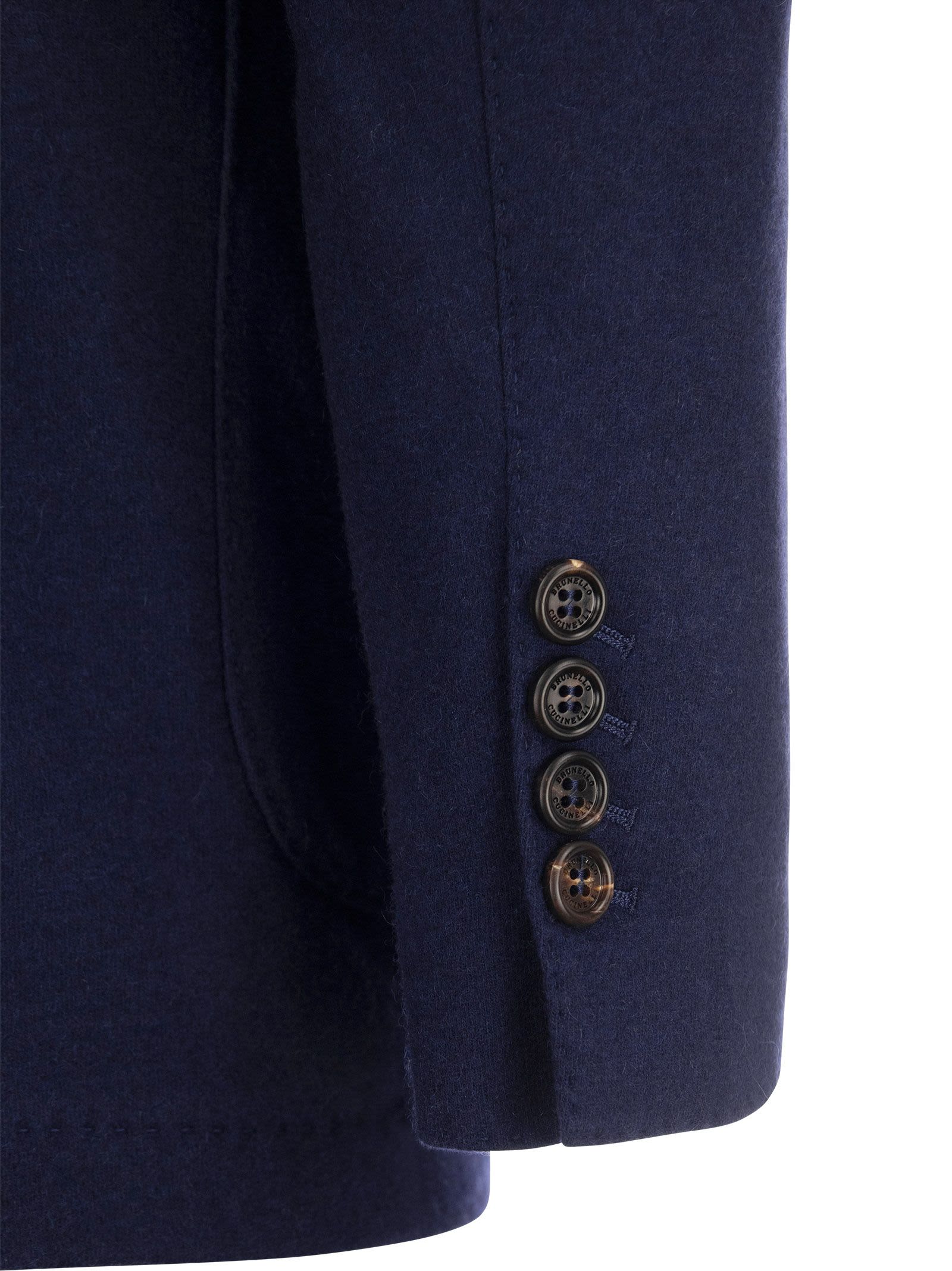 Brunello Cucinelli Men Cashmere Jersey Blazer With Patch Pockets