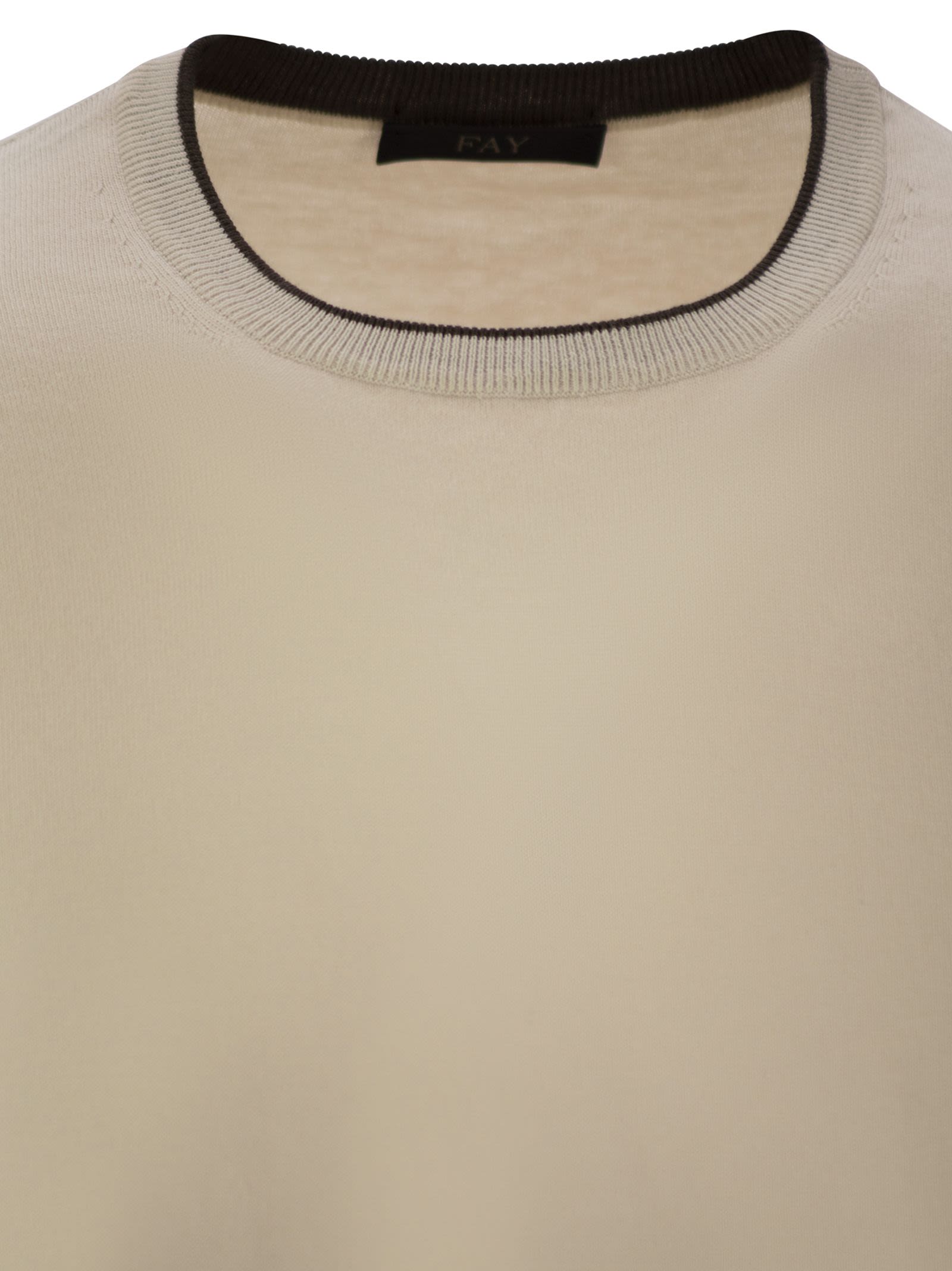 Fay Men Cotton Crew-Neck Jumper