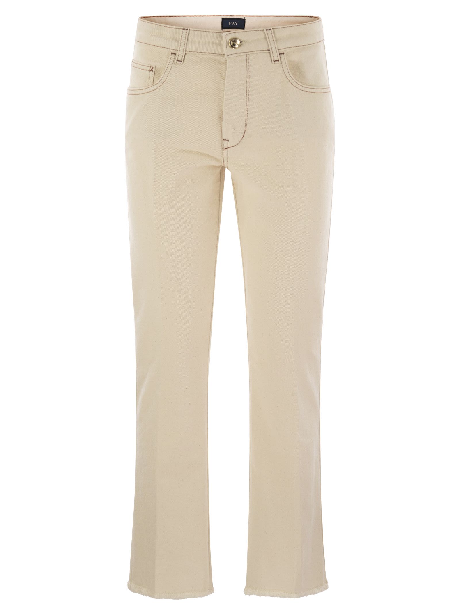 Fay Women Denim 5-Pocket Trousers