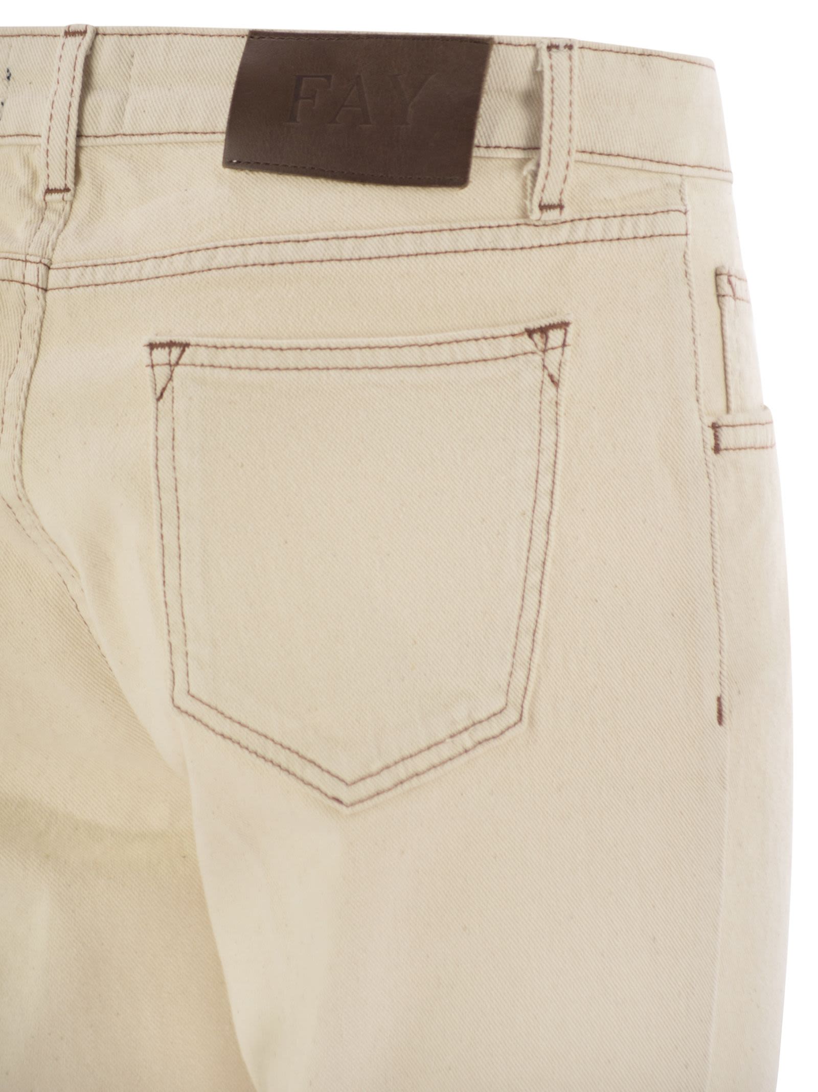 Fay Women Denim 5-Pocket Trousers