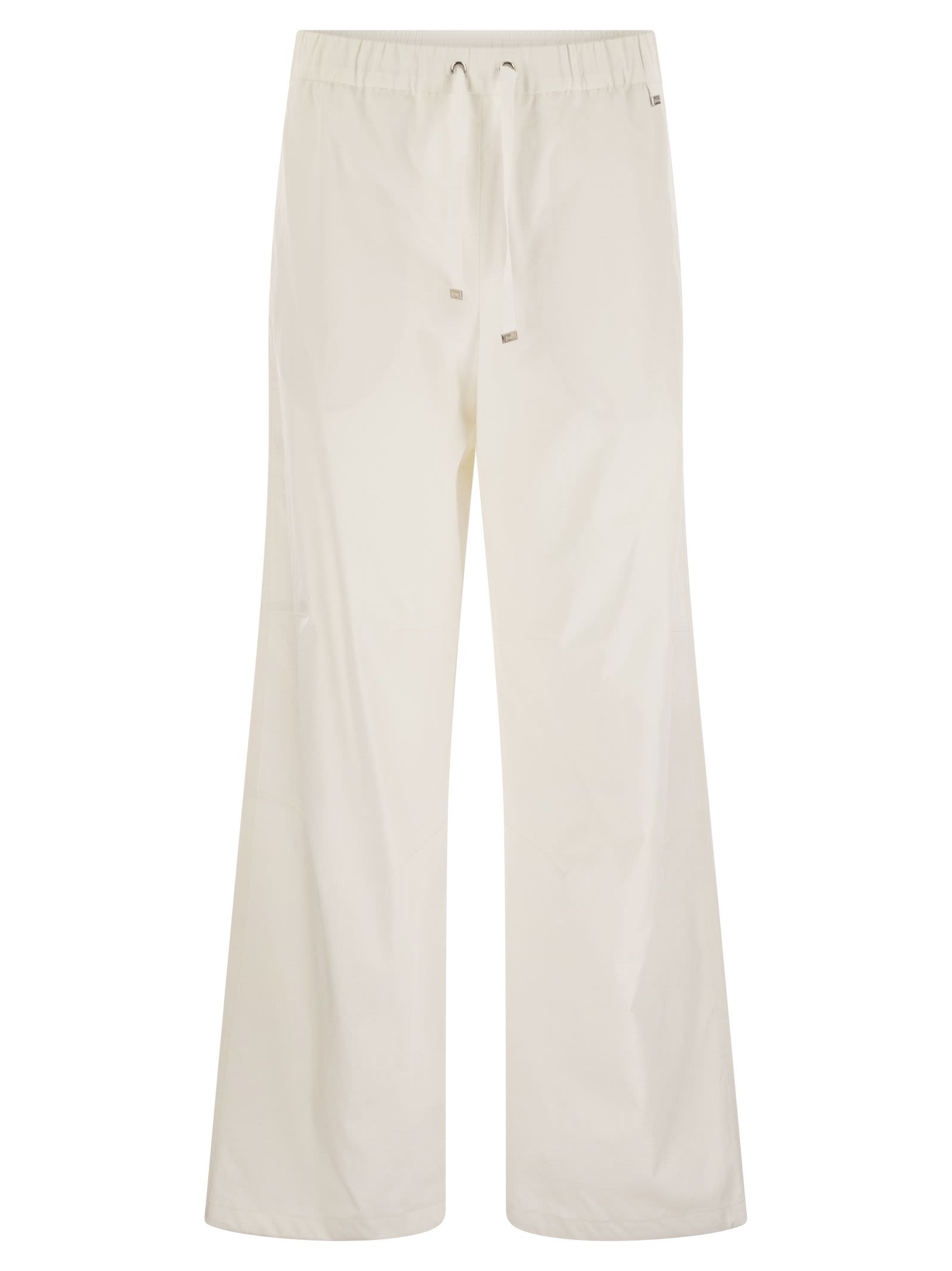 Herno Women Resort Cotton Trousers With Drawstring
