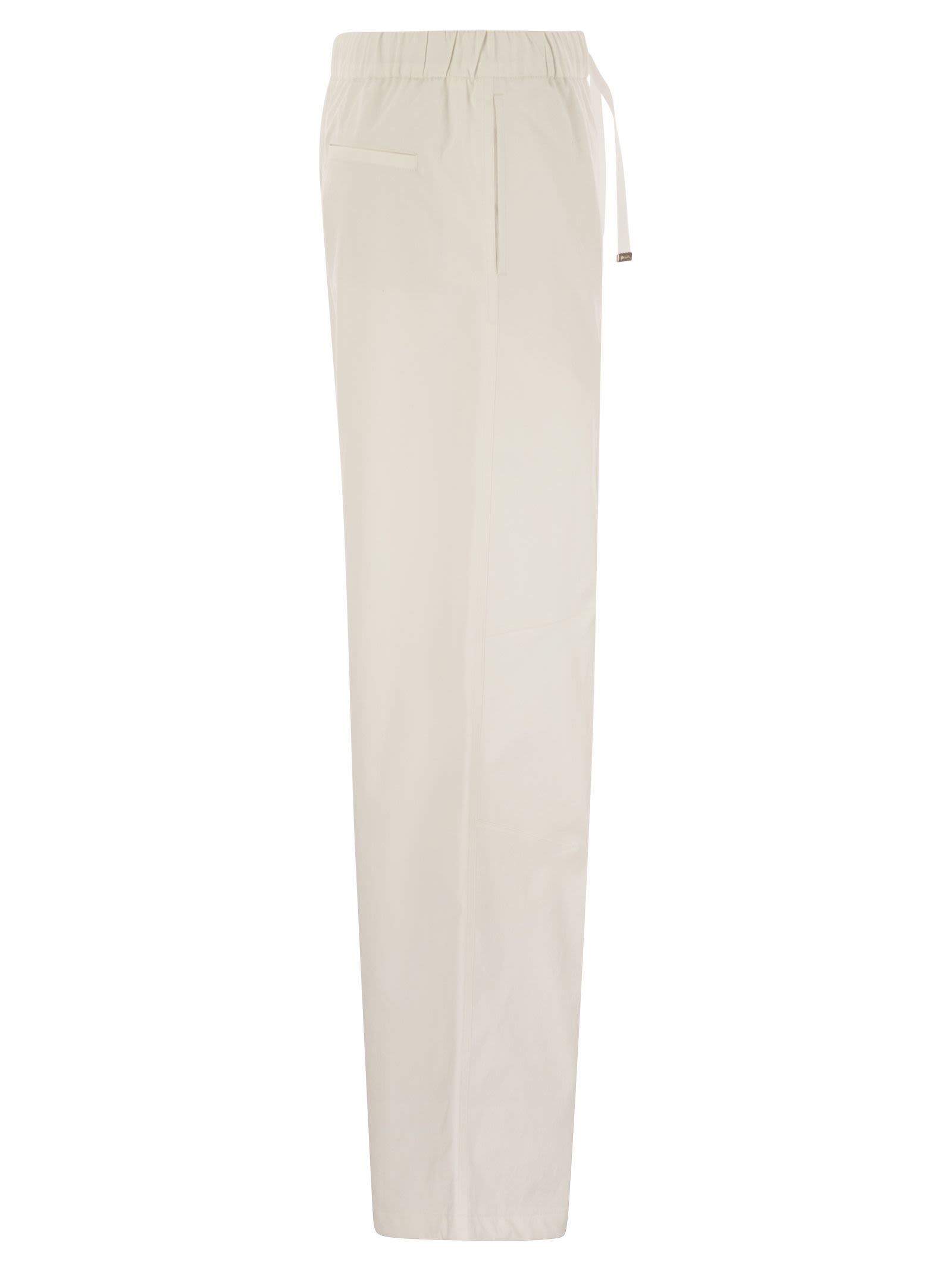 Herno Women Resort Cotton Trousers With Drawstring