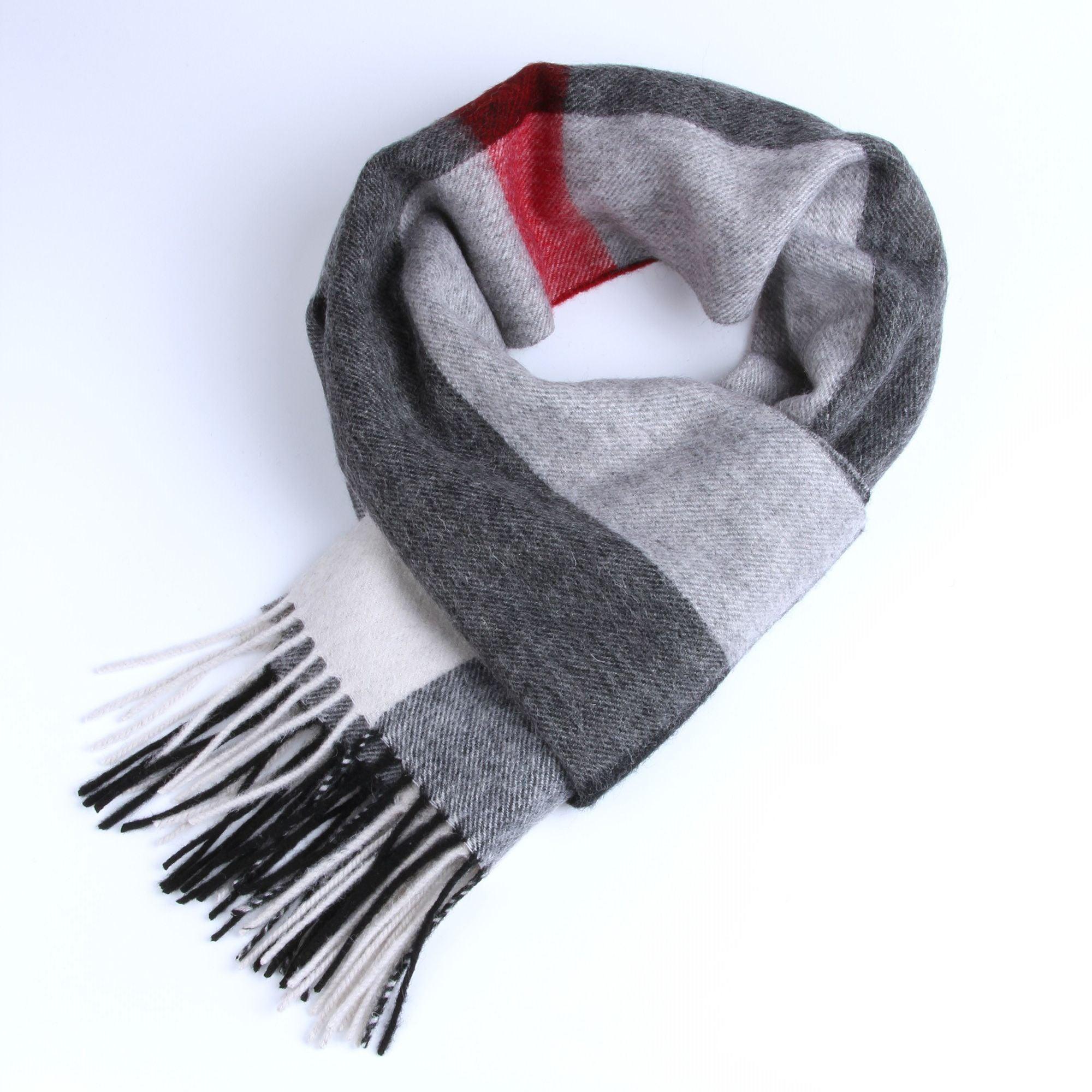 Autumn Winter Super Soft Hijab Classic Cashmere Tartan Lightweight Pure Wool Plaid Scarf Women's Shawls Elegant Thickened To Keep Warm For Women