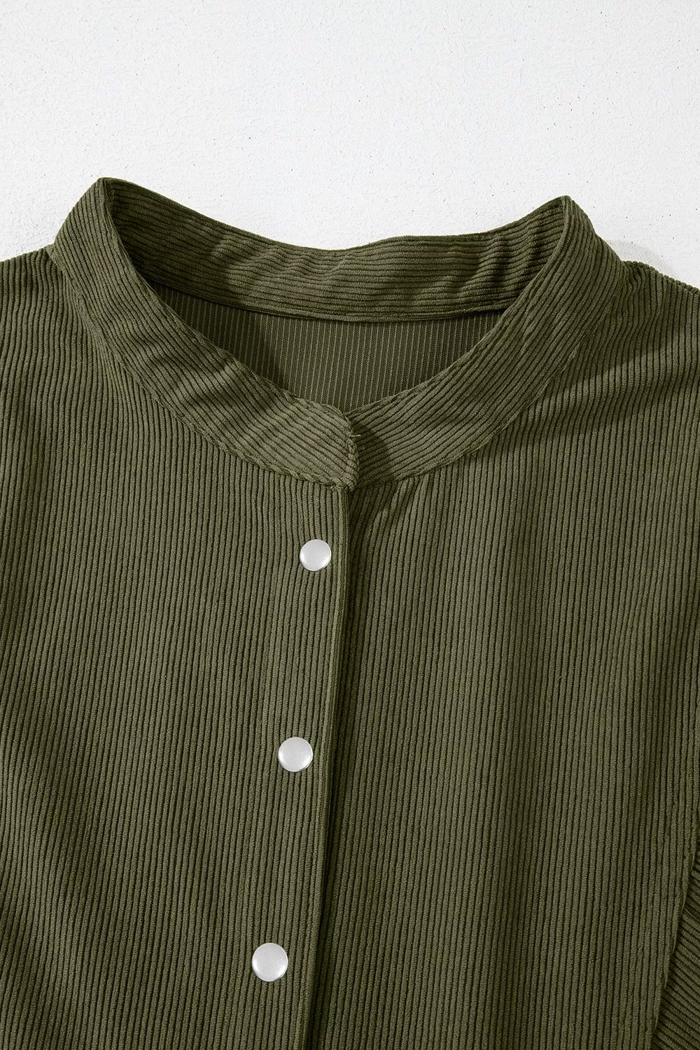 Corduroy Button-Down Babydoll Dress
