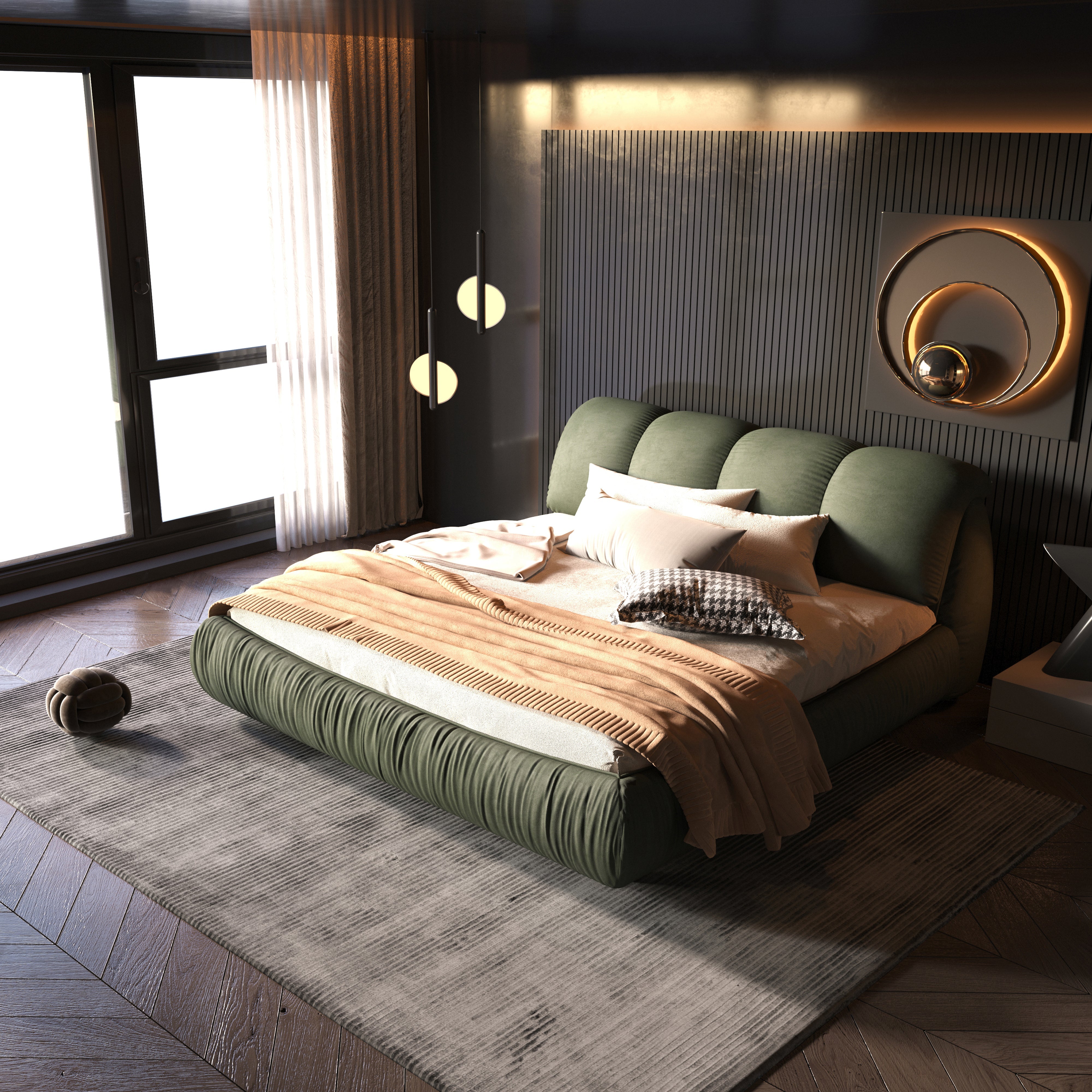 King Size Luxury Upholstered Platform Bed