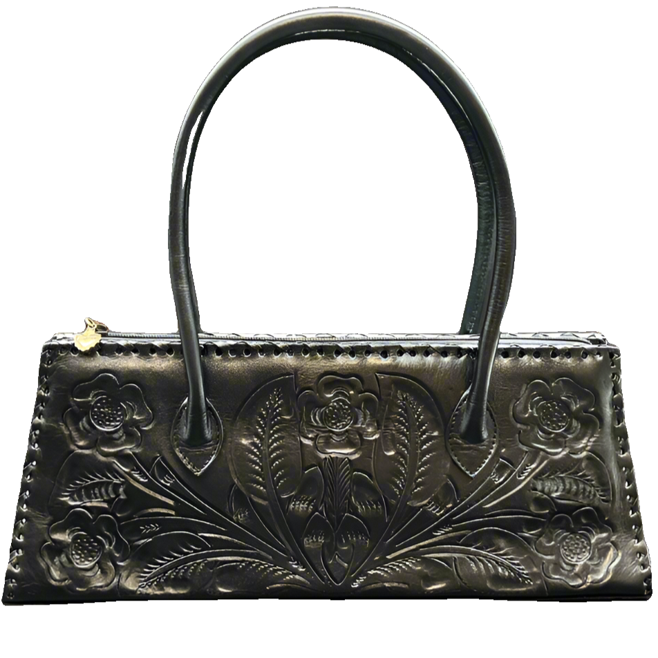 The Abby| Floral Hand-Tooled Leather Clutch & Crossbody