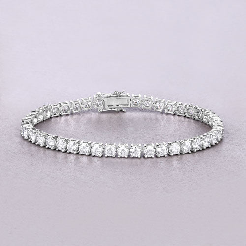 10.00 Carat Lab Grown Diamond 14K White Gold Bracelet