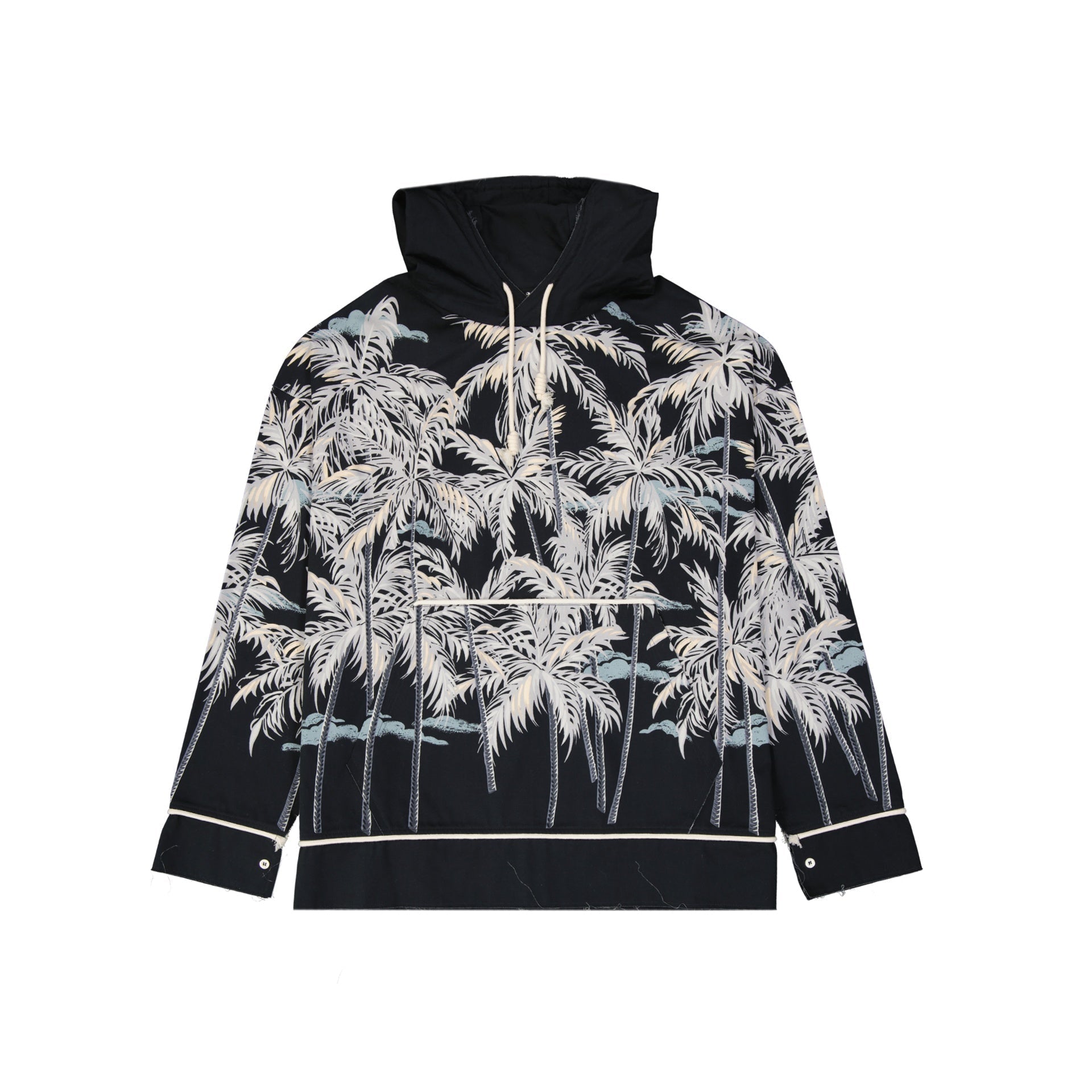 Palm Angels Hooded Printed Shirt Men