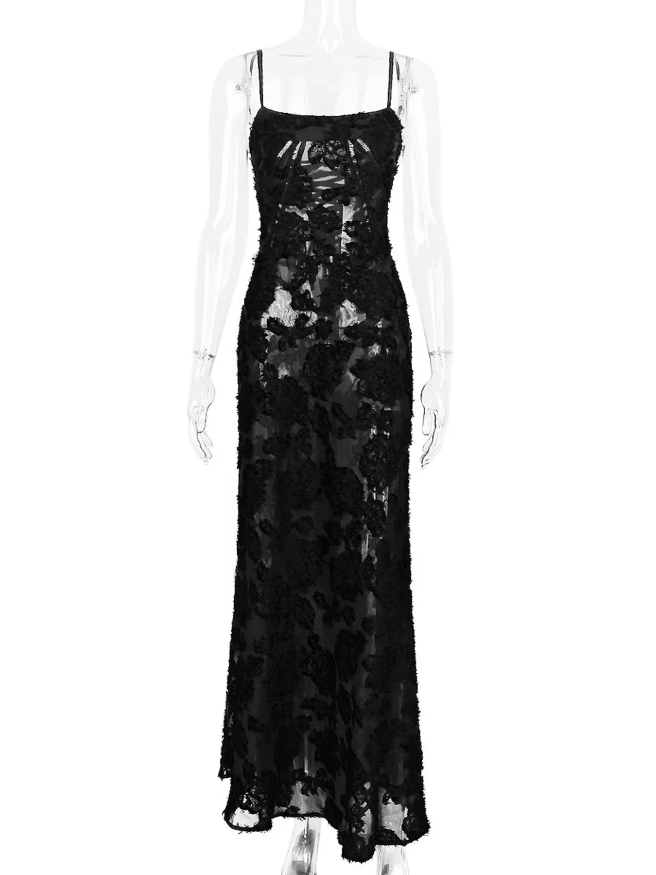 Lace Spaghetti Strap Maxi Dress