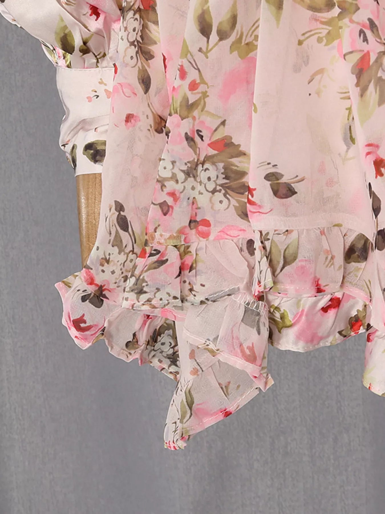 Floral Print Ruffle Mini Dress