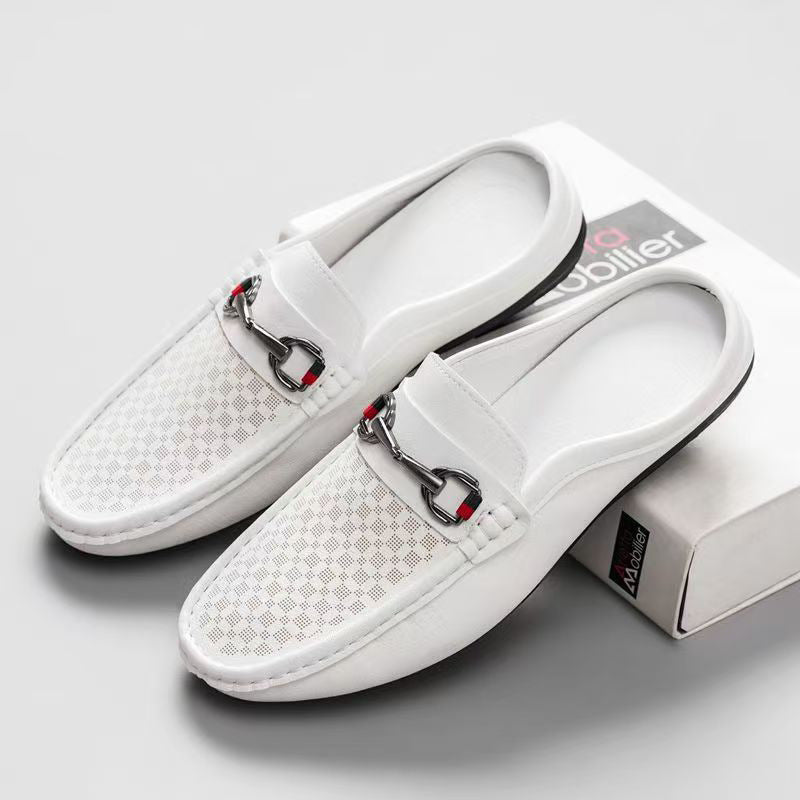 Men's Slip-on Loafer Shoes Large Size Leather Shoes