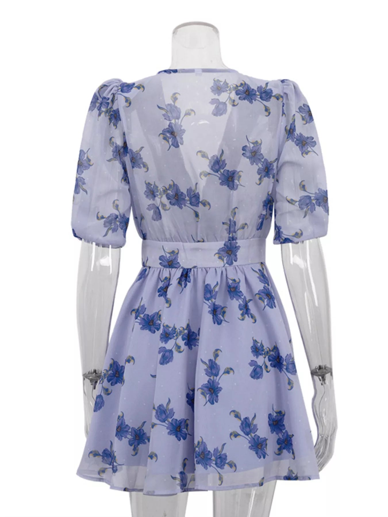 Floral Puff Sleeve Mini Dress