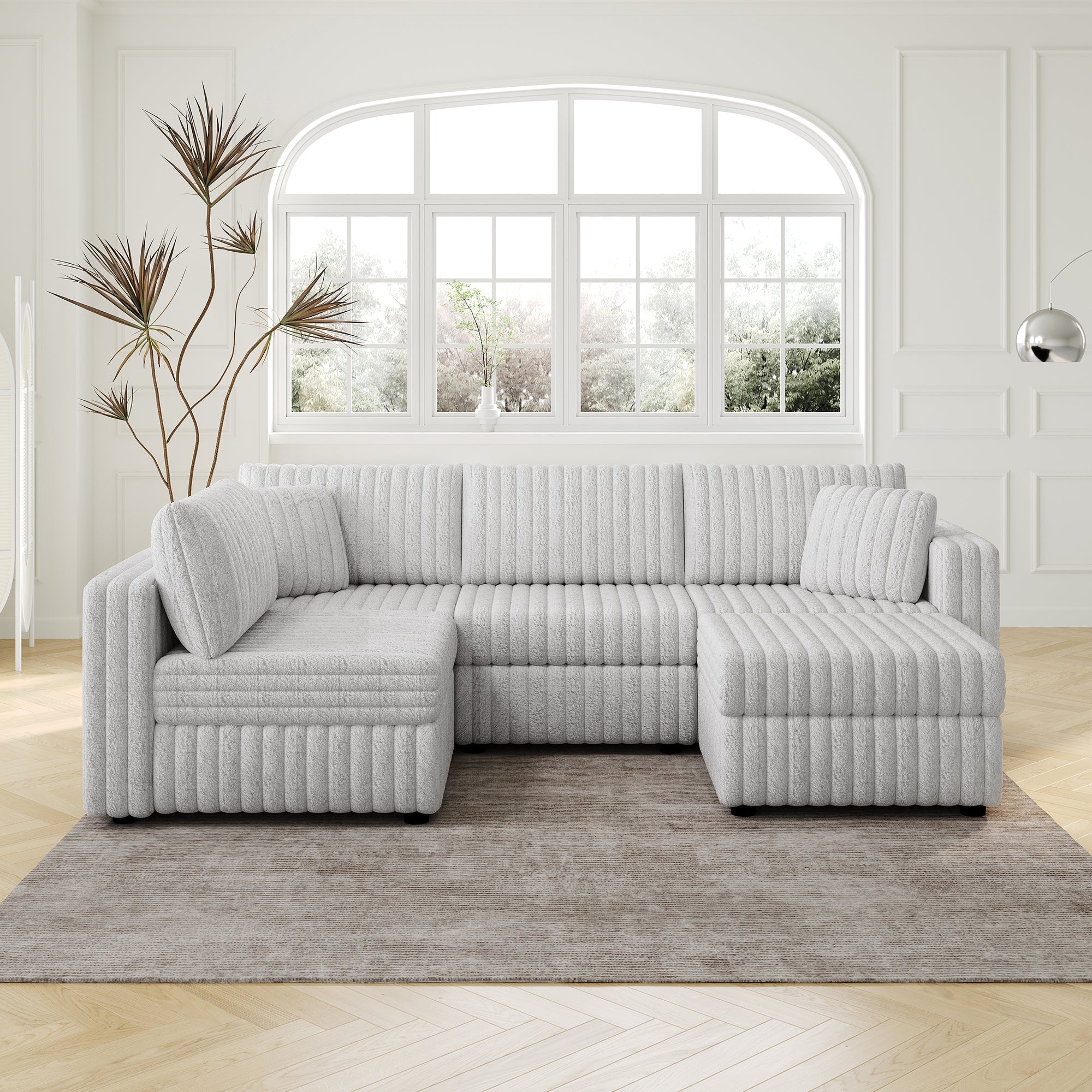 106.3" Soft U-Shaped 4-Person Sofa