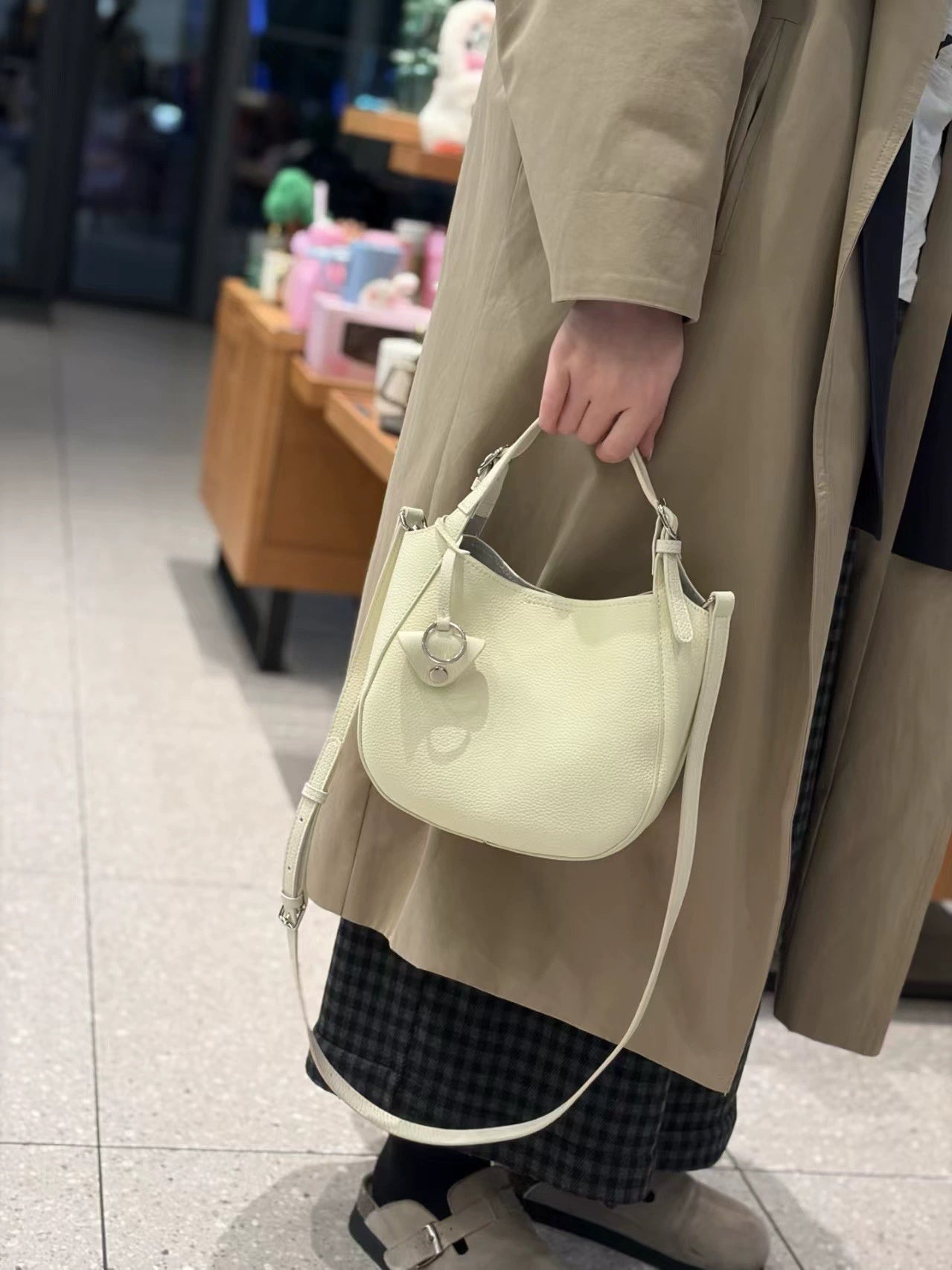Top-grain Cowhide Hand-grain Tote Bag, High-end Versatile Small-batch Cross-border Genuine Leather Women's Bag