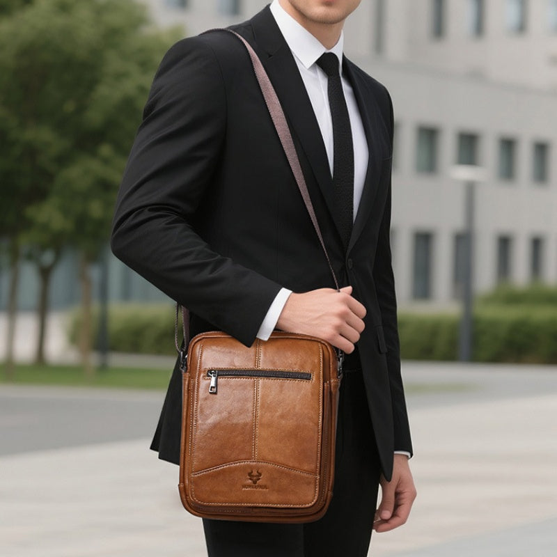 Genuine Leather Casual Crossbody Bag Vintage Cowhide