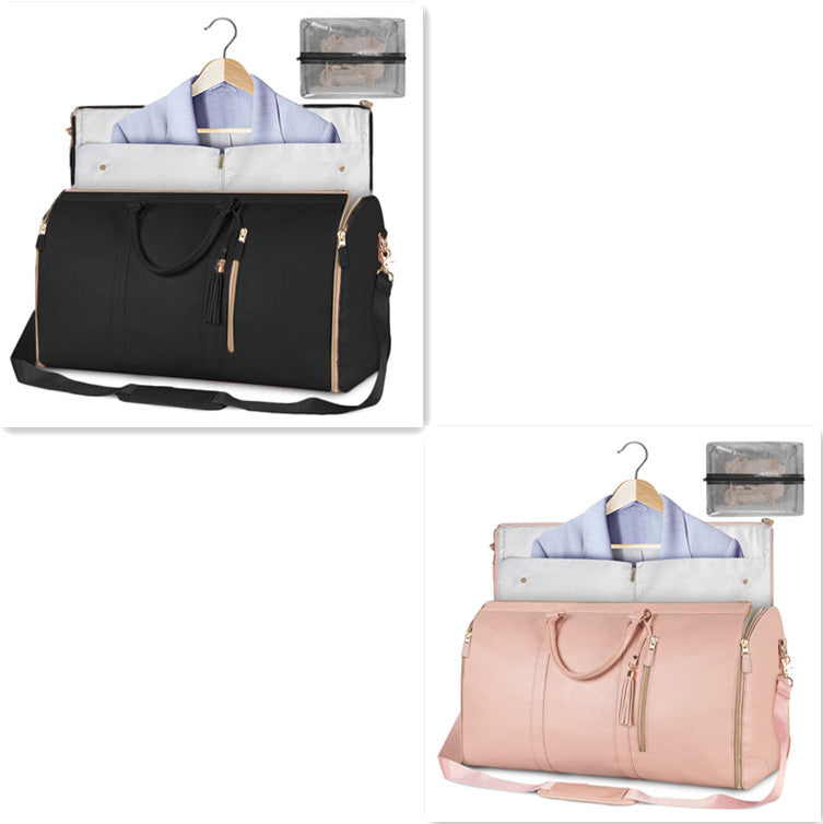 Women's Large Capacity Travel Duffle and Garment Bag Handbag