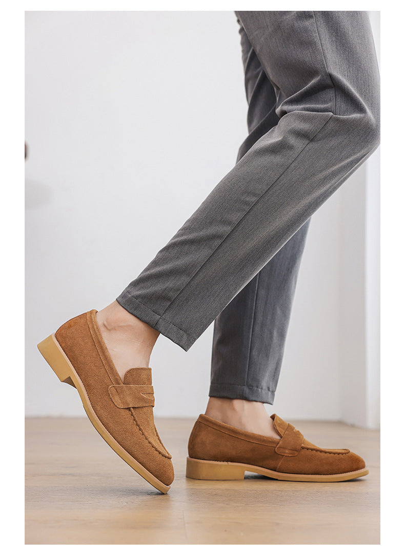 Formal Business-Casual Leather Mens Slip-On Loafers