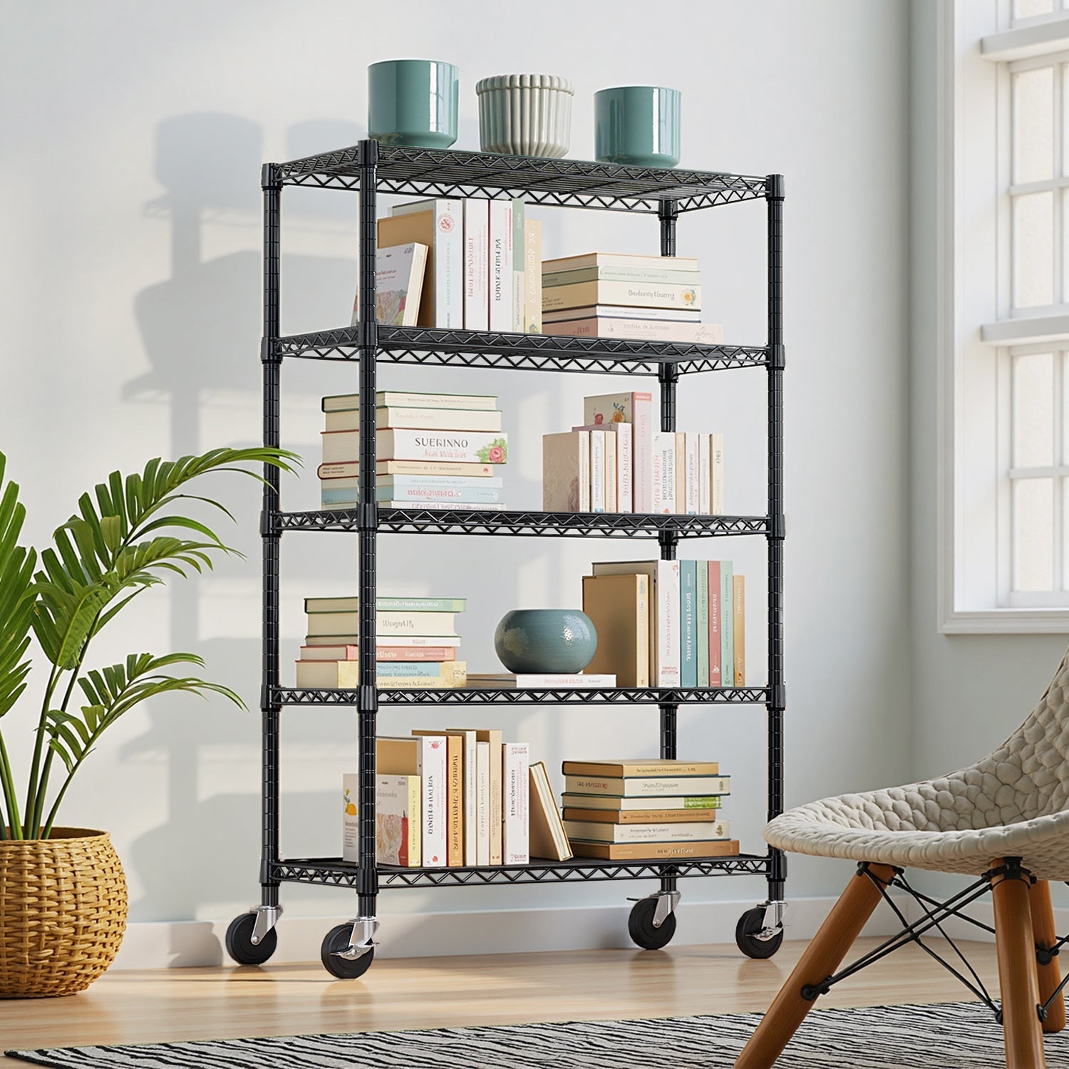 5-Shelf Wire Storage Shelving Unit