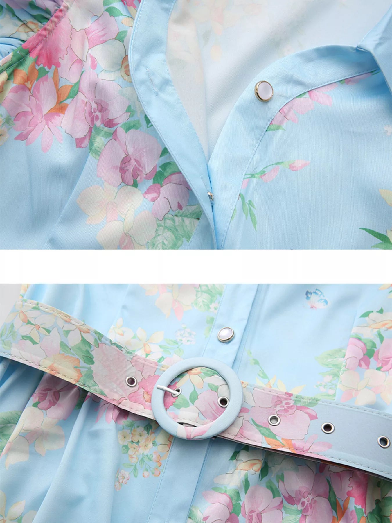 Floral Print Ruffle Sleeve Midi Dress