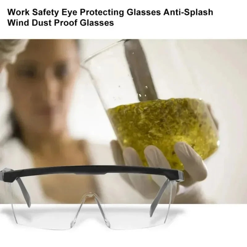 2Pcs Anti-Splash Work Safety Glasses Eye Protecting Lab Goggles Protective Industrial Wind Dust Proof Goggles Cycling Glasses