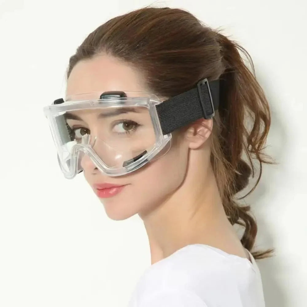 Safety Antifog Protective Goggles Safe Anti-Splash Wind-Proof Work Glasses Industrial Research Lab Cycling Riding Clear Goggles