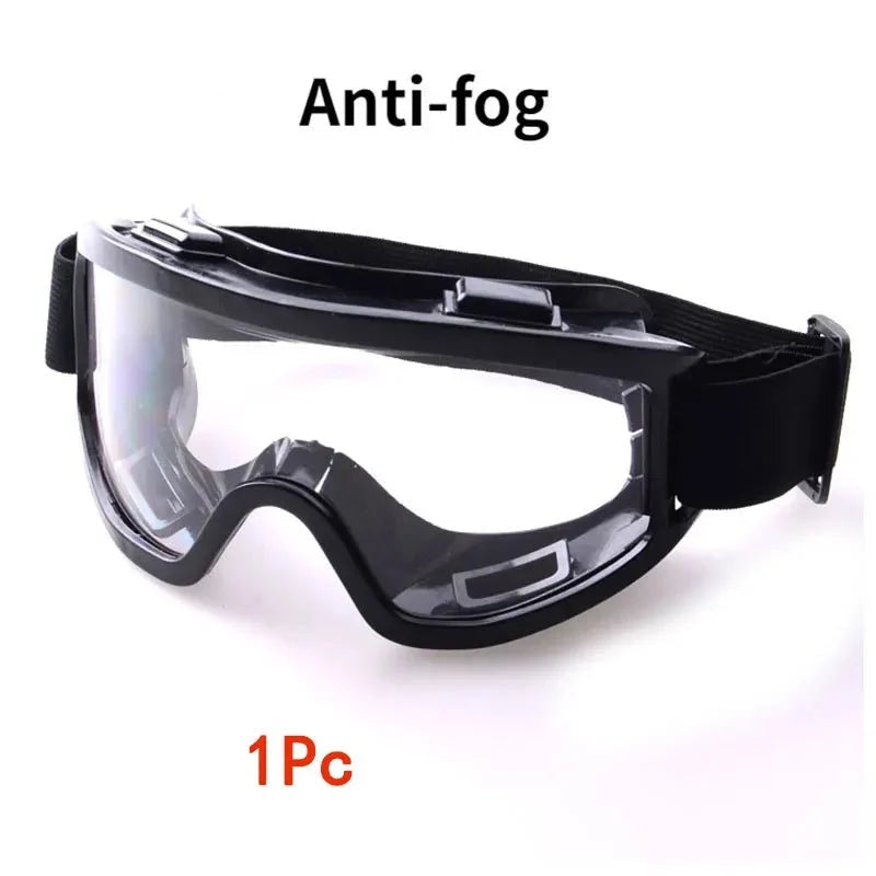 Safety Antifog Protective Goggles Safe Anti-Splash Wind-Proof Work Glasses Industrial Research Lab Cycling Riding Clear Goggles