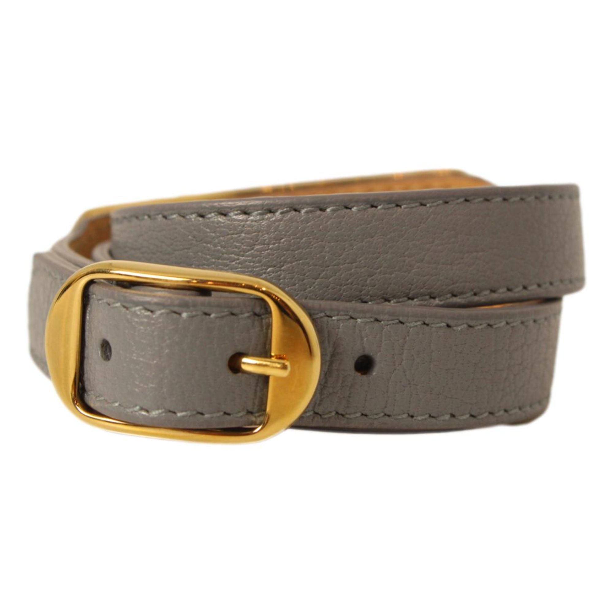 Balenciaga Arena Wrap Bracelet Bleu Acier Shiny Goat Leather Small