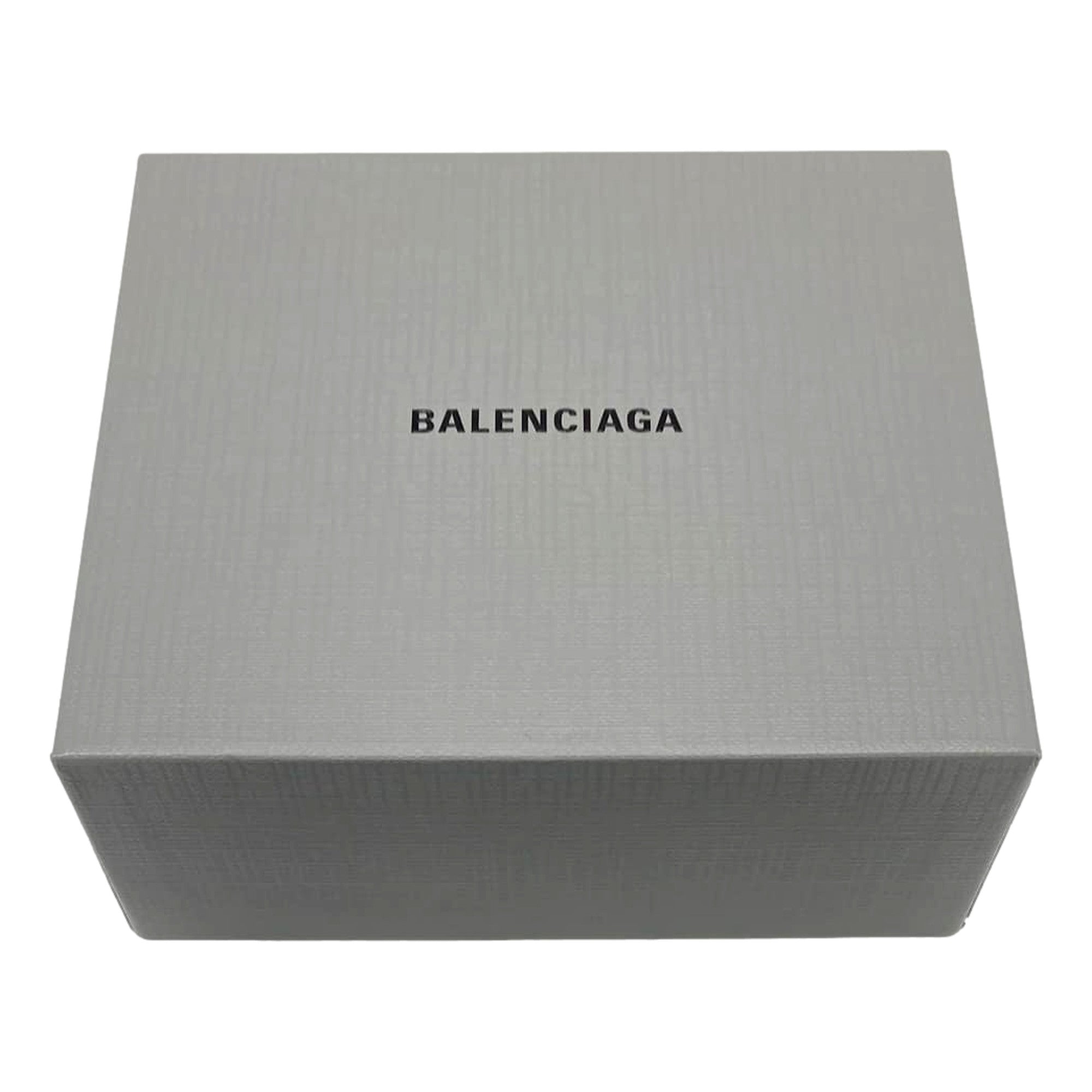 Balenciaga Cash Black Calfskin Leather Perforated Bifold Wallet