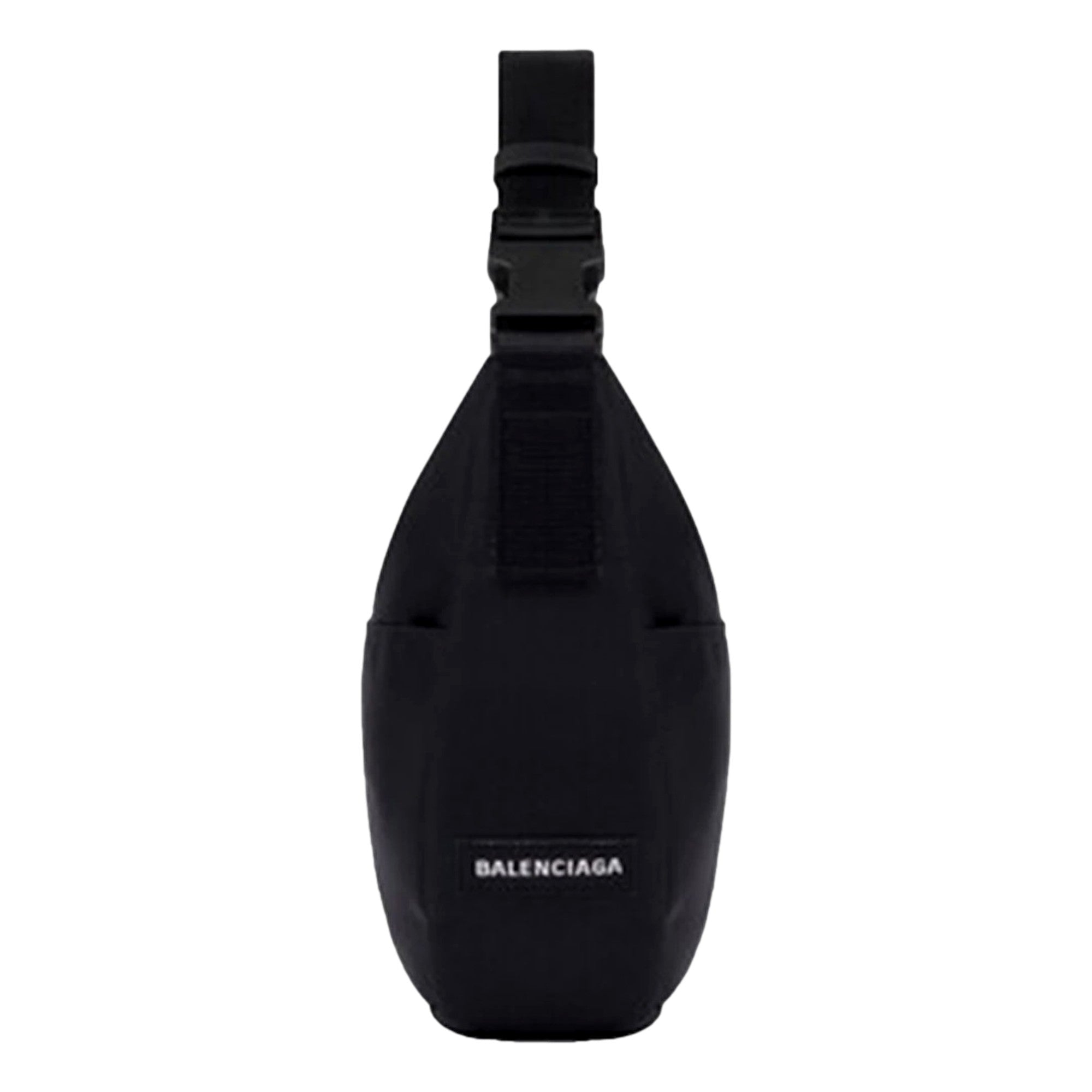 Balenciaga NASA Logo Black Recycled Nylon Sling Crossbody Bag