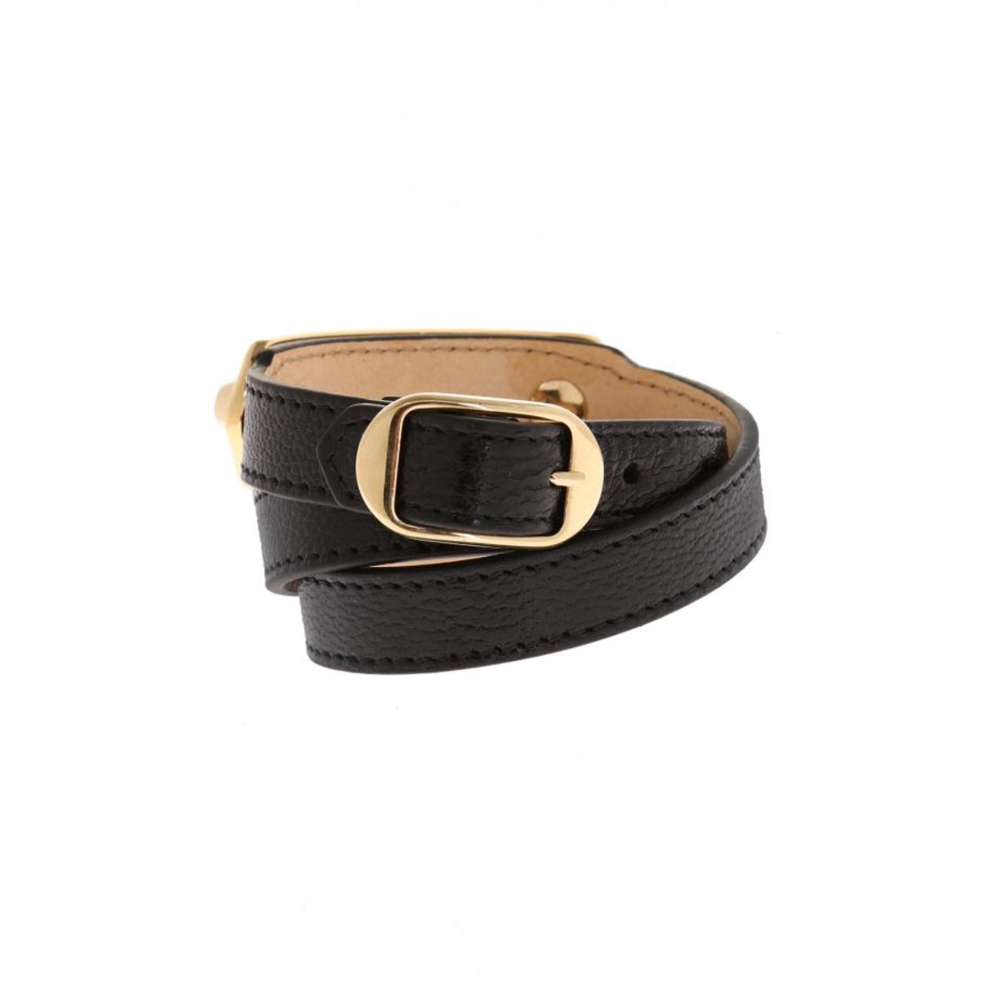 Balenciaga Arena Wrap Bracelet Blue Nuit Shiny Leather Medium