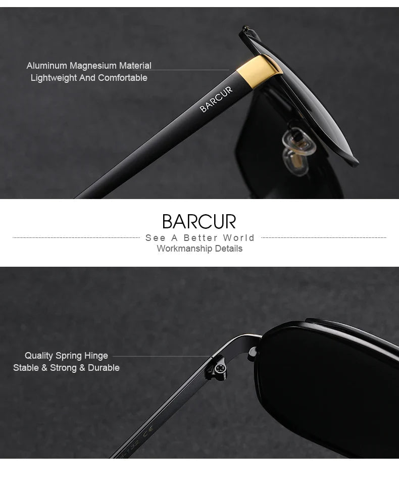 BARCUR Polarized Sports Sunglasses for Men Fashionable Fishing Driving Hiking and Outdoor Eyewear UV400 Protection Gradient Lenses - Overture Gifts